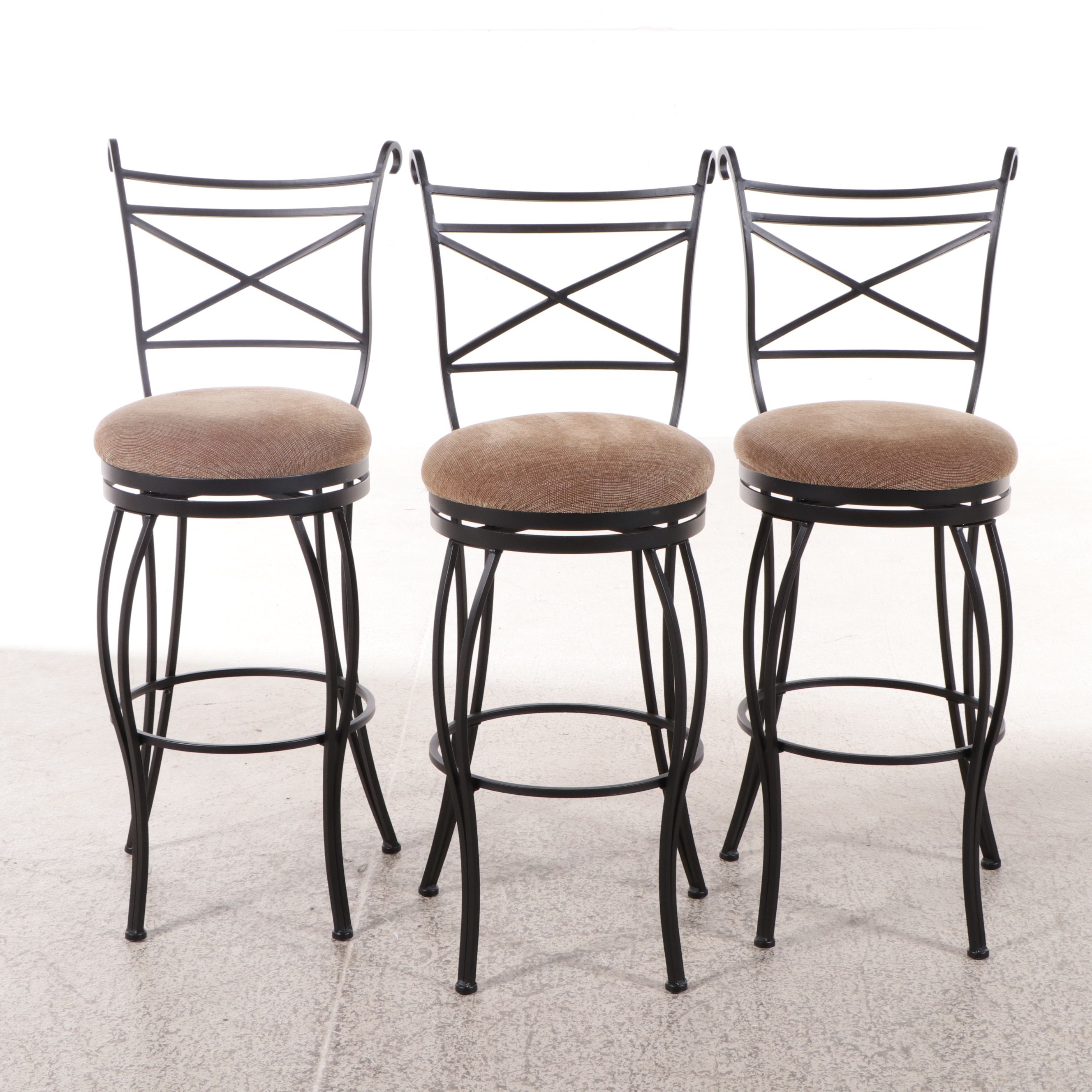 Set of Three Cheyenne Home Furnishings Contemporary Metal Barstools