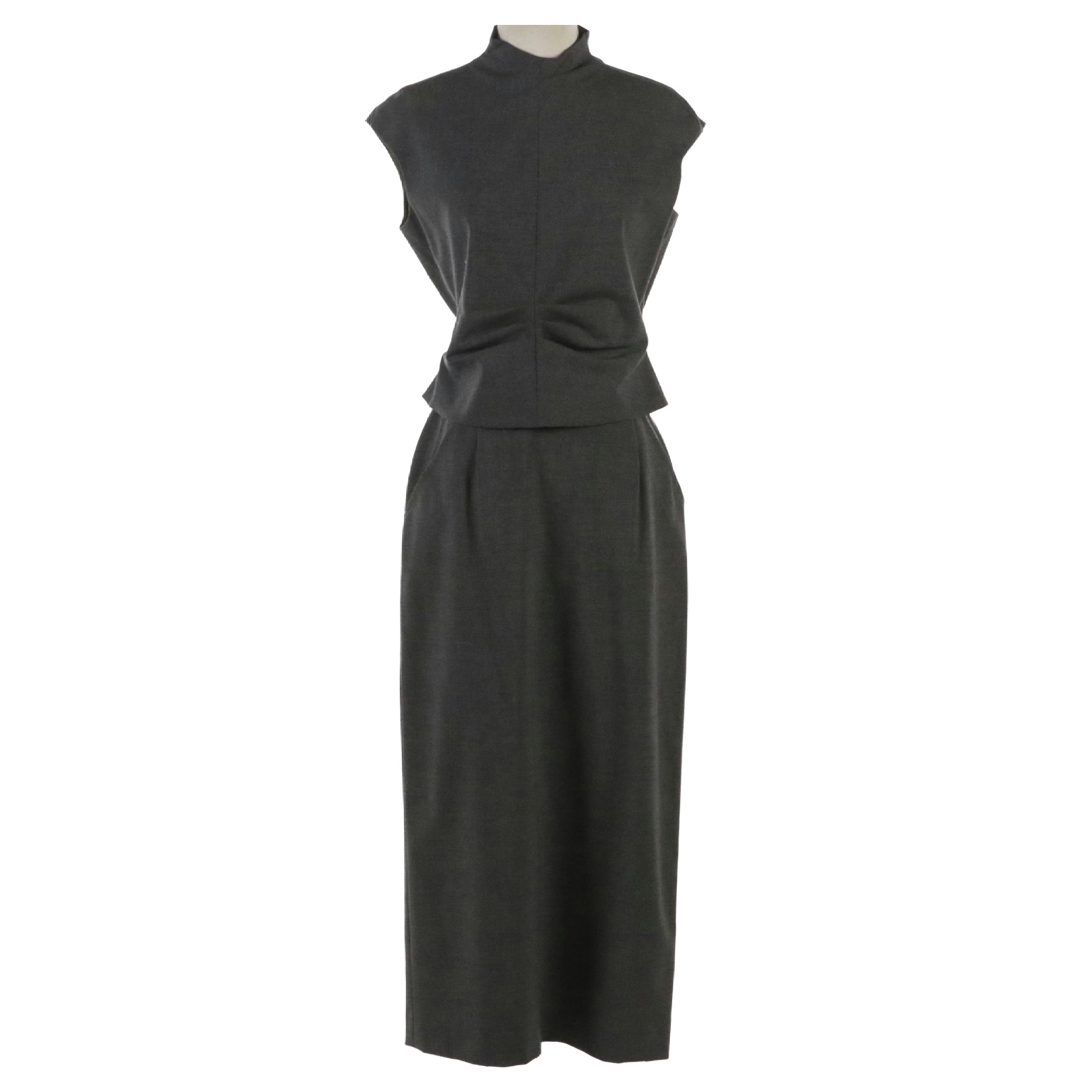 Giorgio Armani Le Collezioni Grey Two-Piece Skirt Set