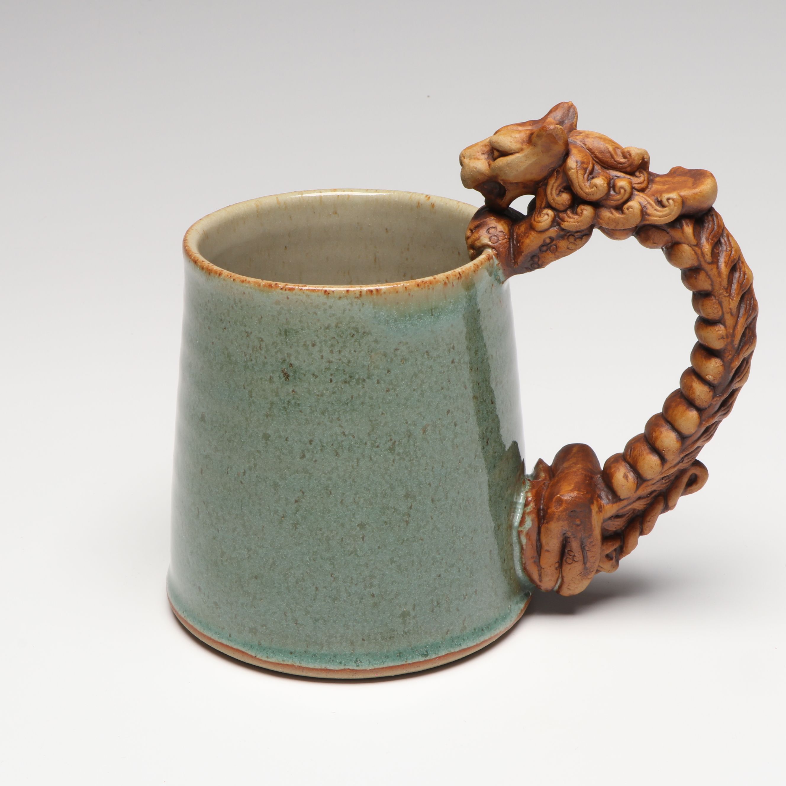 Celtic Style Salt Glazed Glazed Stoneware Mugs