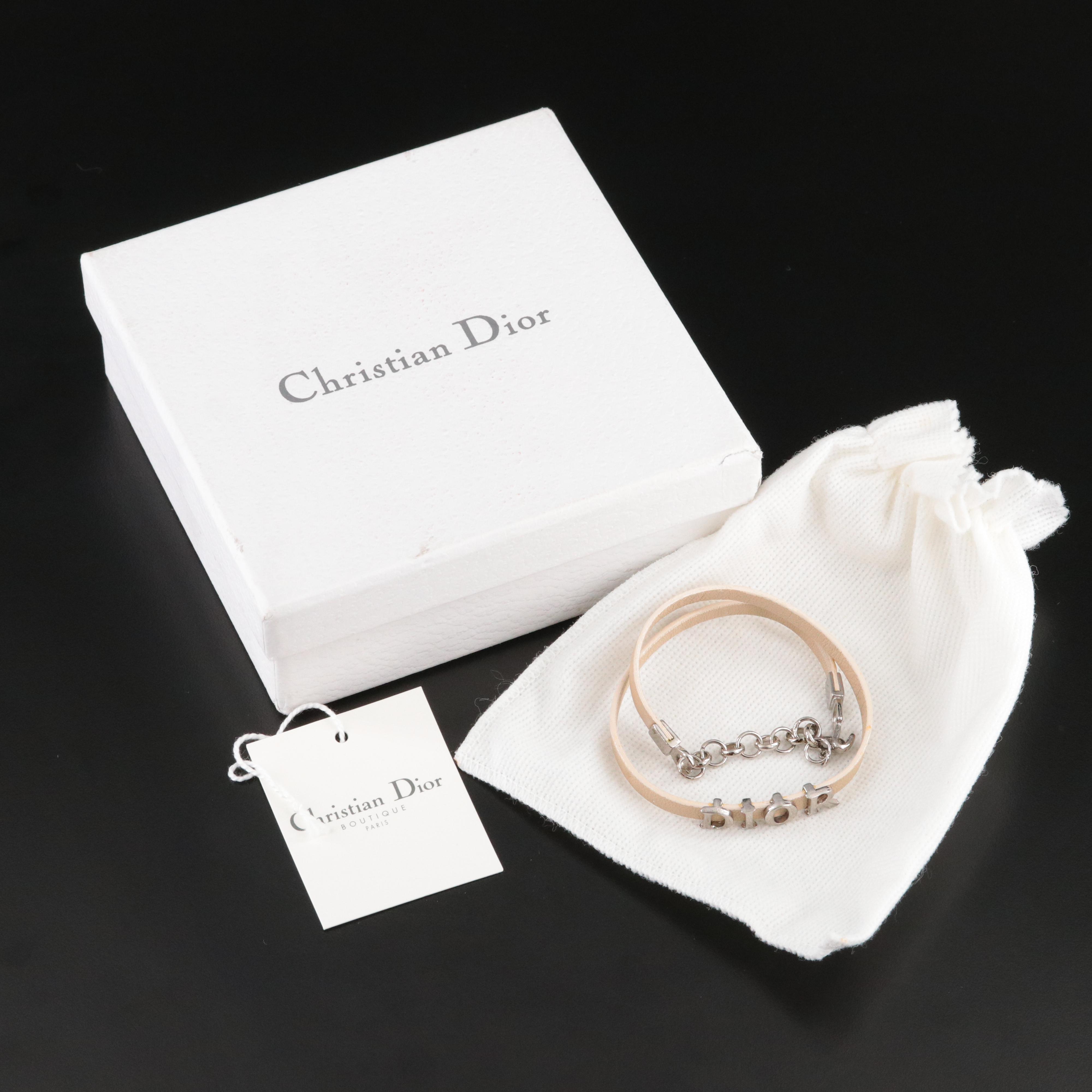 Christian Dior Faux Leather Necklace