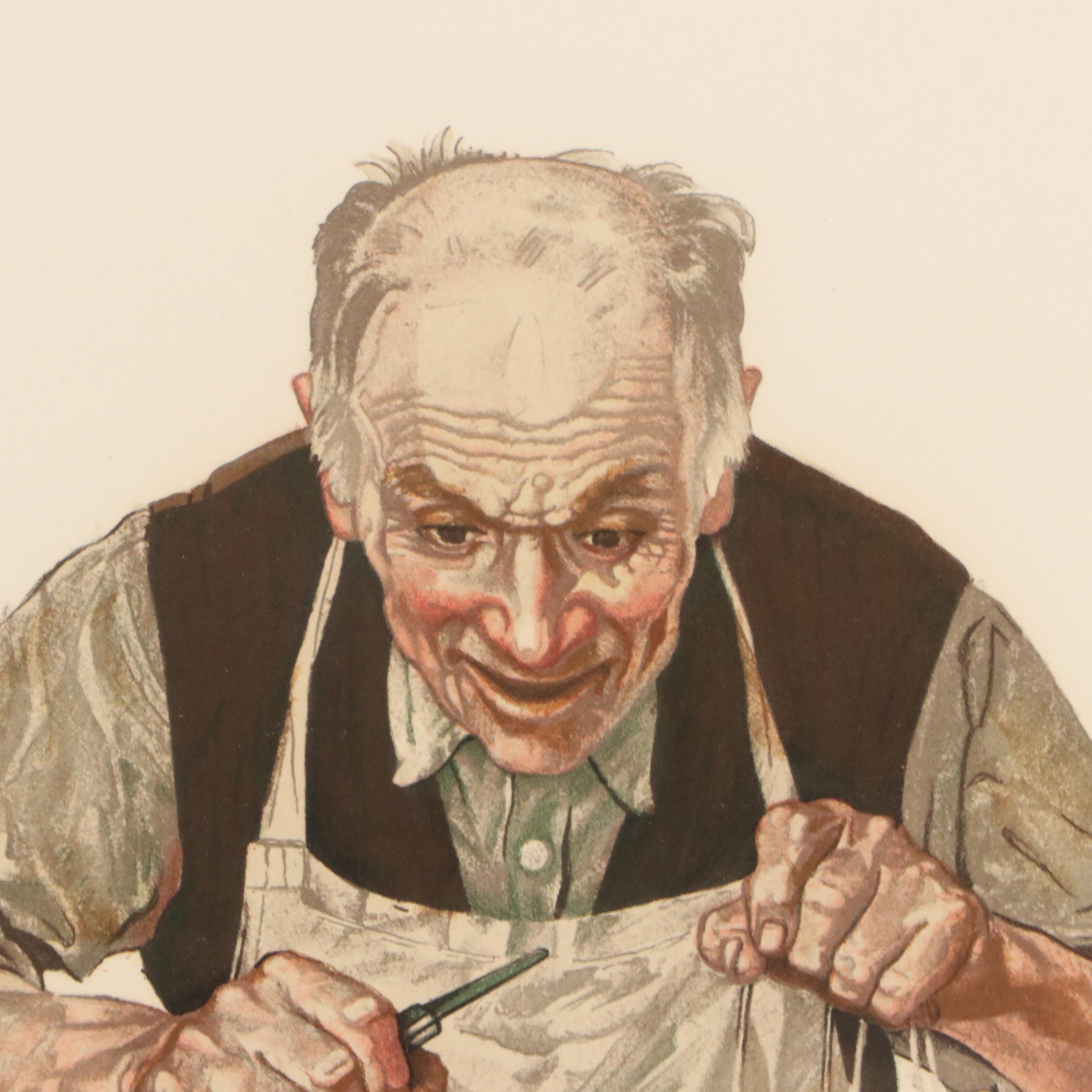 Norman Rockwell Authorized Estate Lithograph "The Puppeteer," 1974