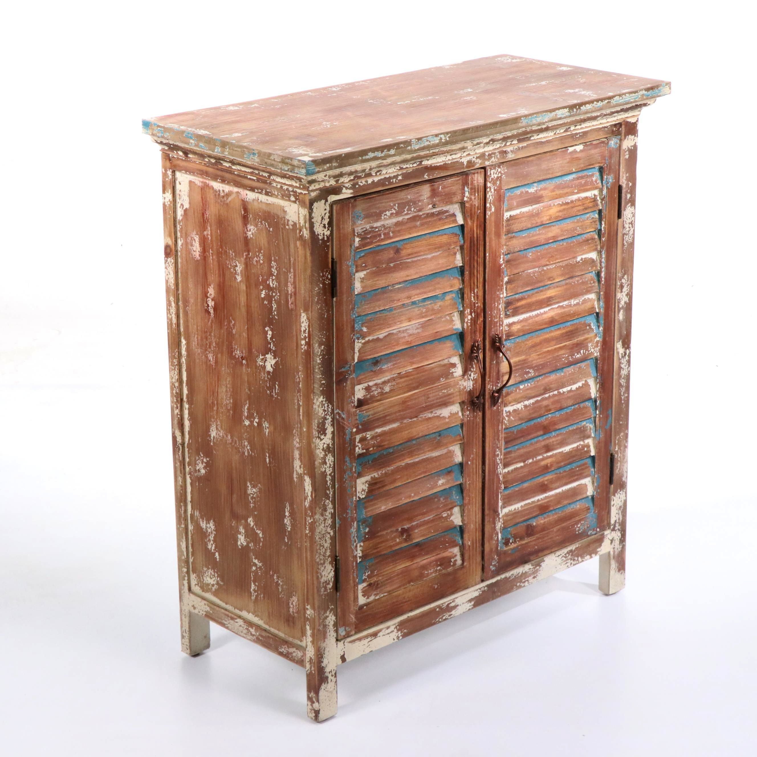 Contemporary Distressed Storage Cabinet