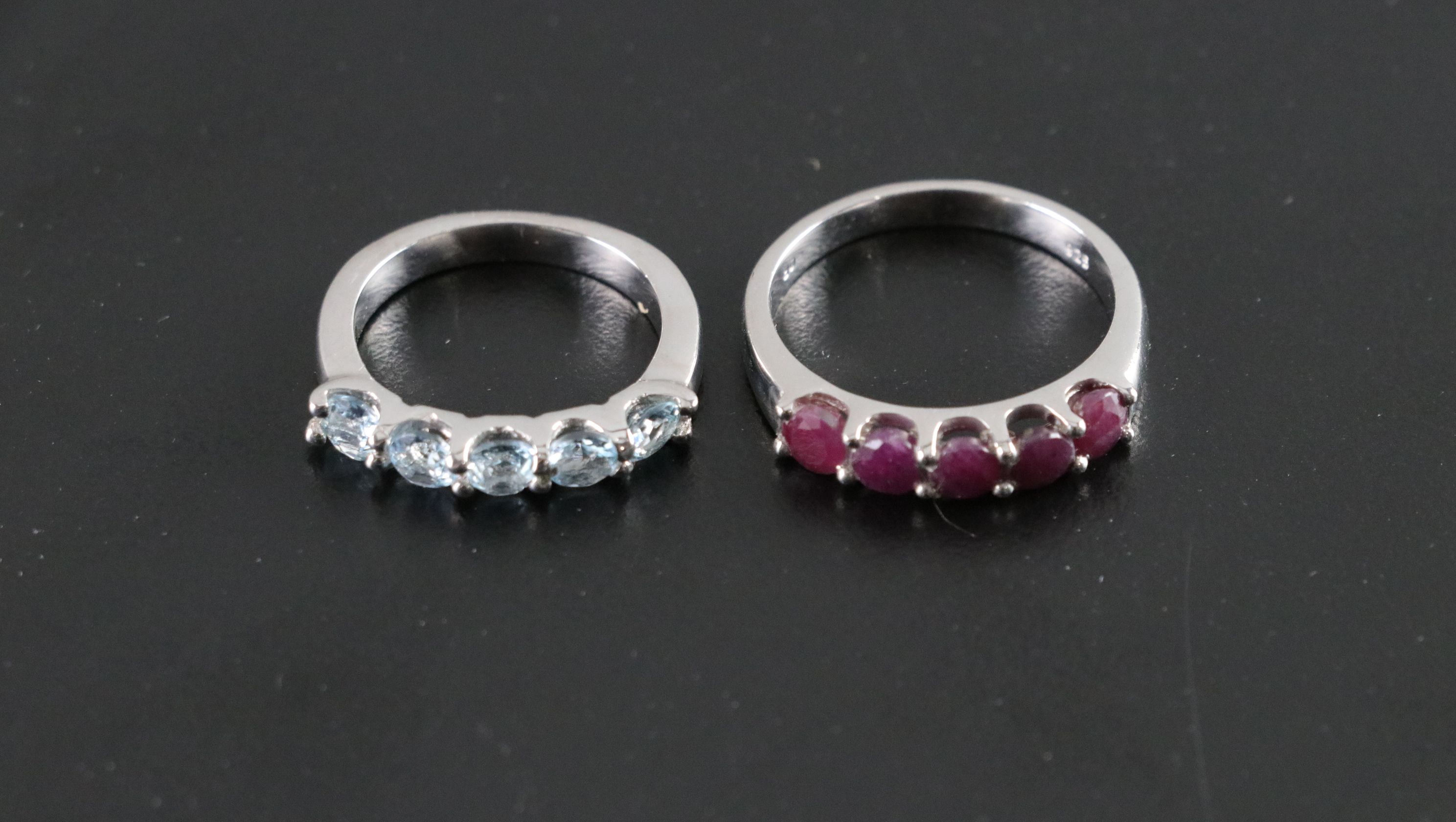 14 Assorted Sterling Silver Rings, Necklaces and Earrings