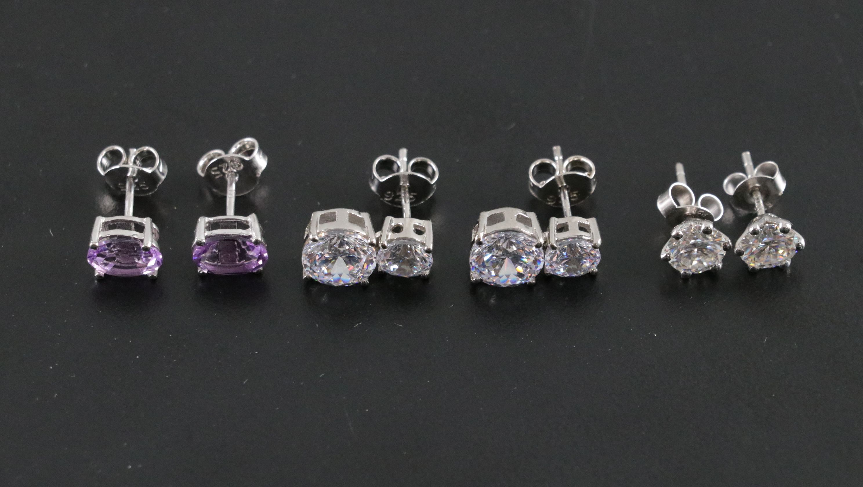 14 Assorted Sterling Silver Rings, Necklaces and Earrings