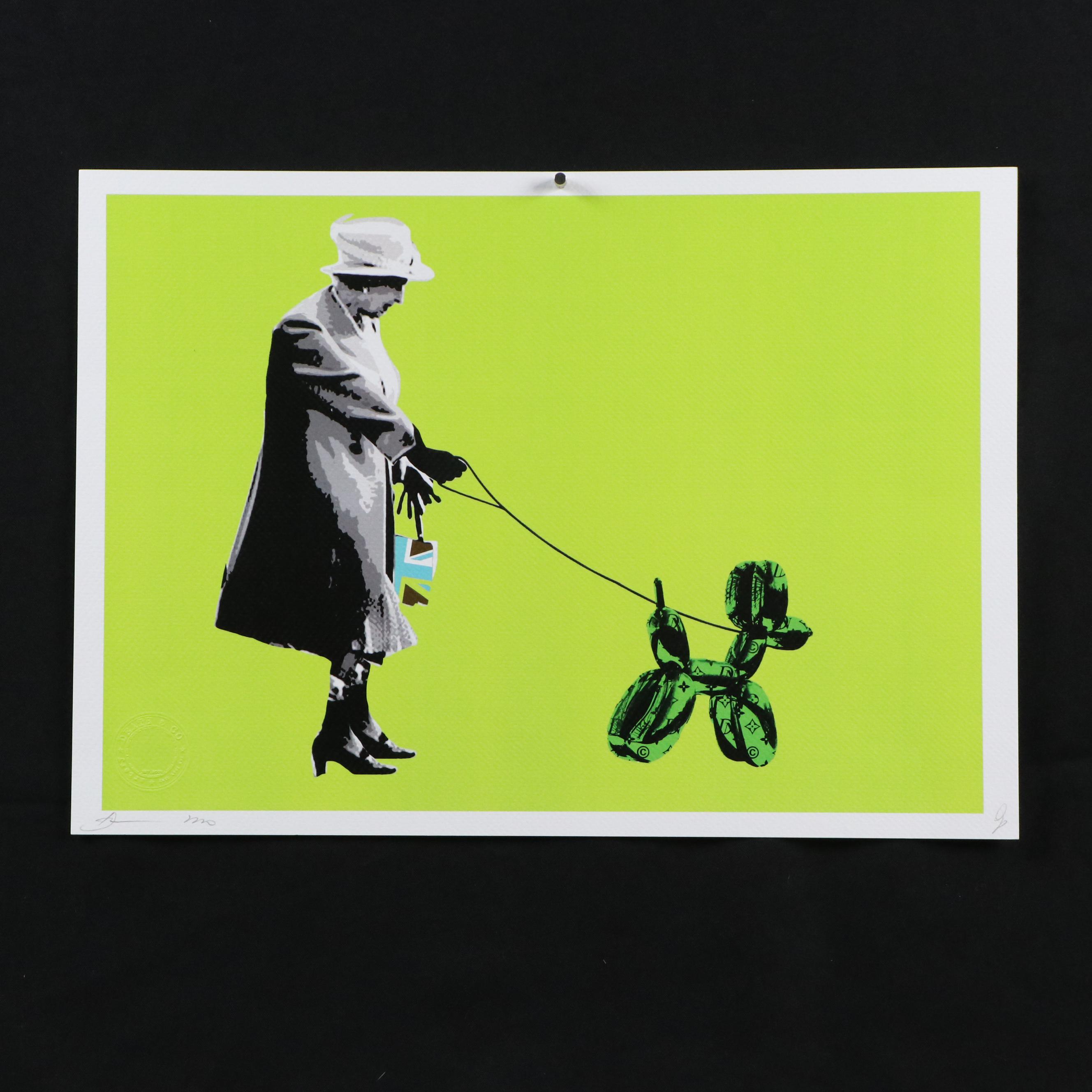 Death NYC Pop Art Digital Graphic Print of Queen Elizabeth II, 2020