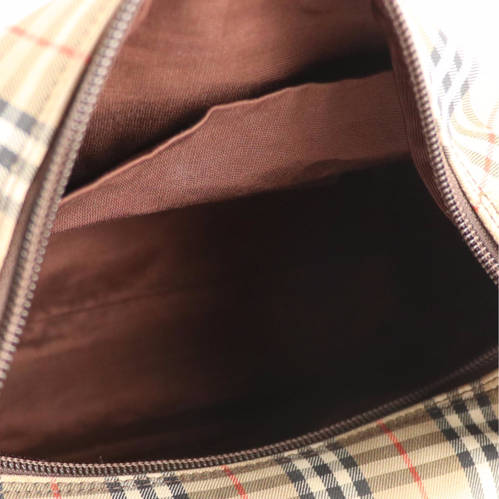 Burberrys Haymarket Check and Saffiano Leather Shoulder Bag