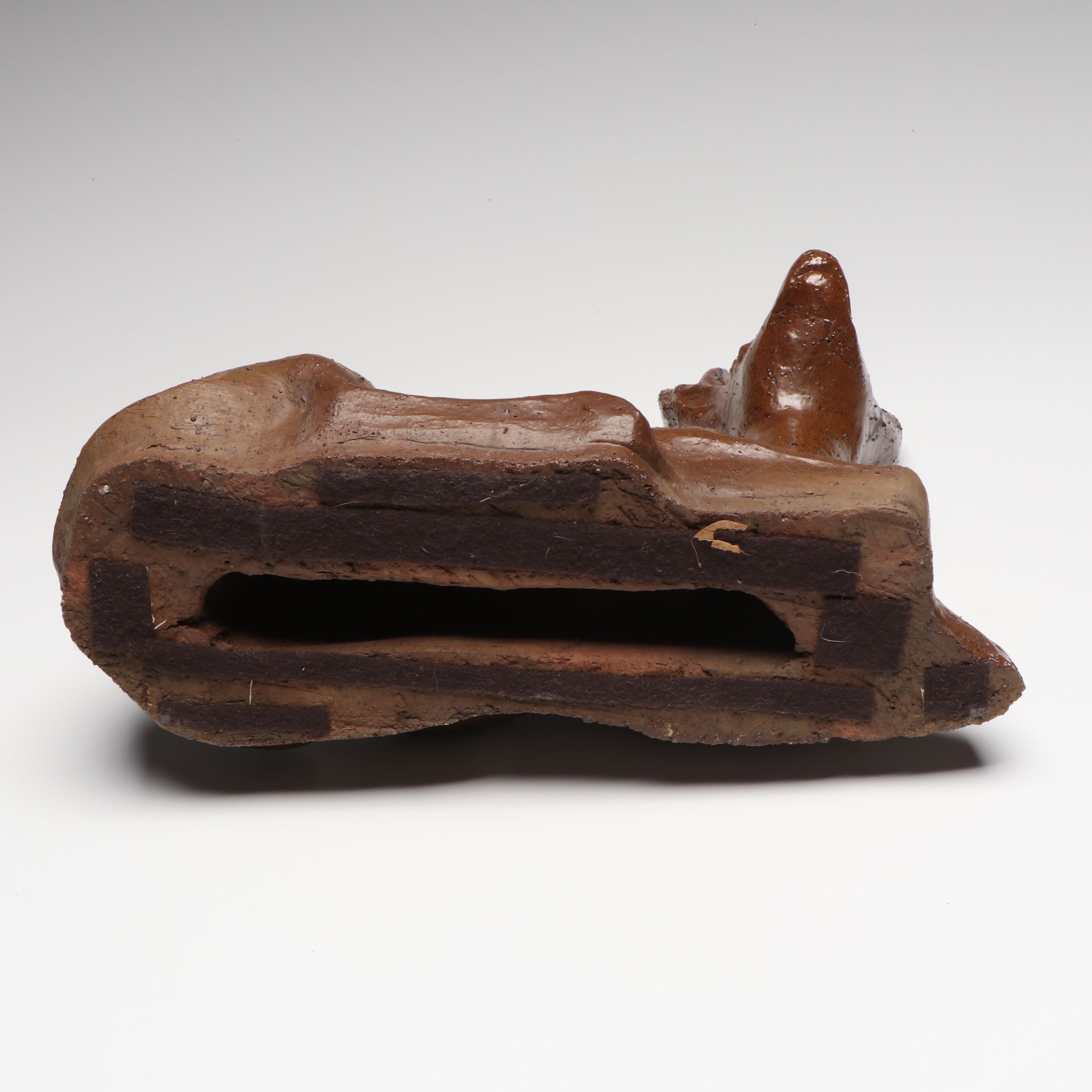 Ohio Sewer Tile Clay Resting Deer Sculpture, Late 19th to Early 20th Century