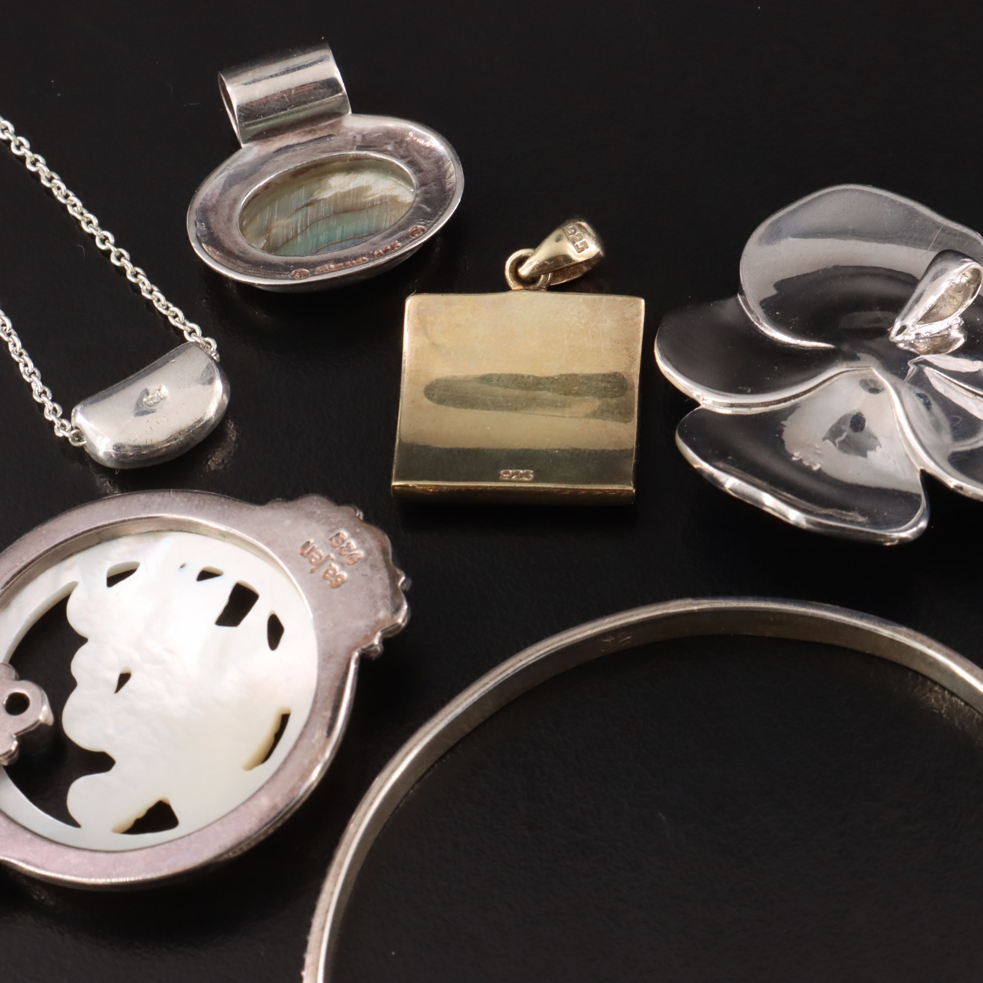 Jewelry Collection Including Sajen, Sterling and Abalone