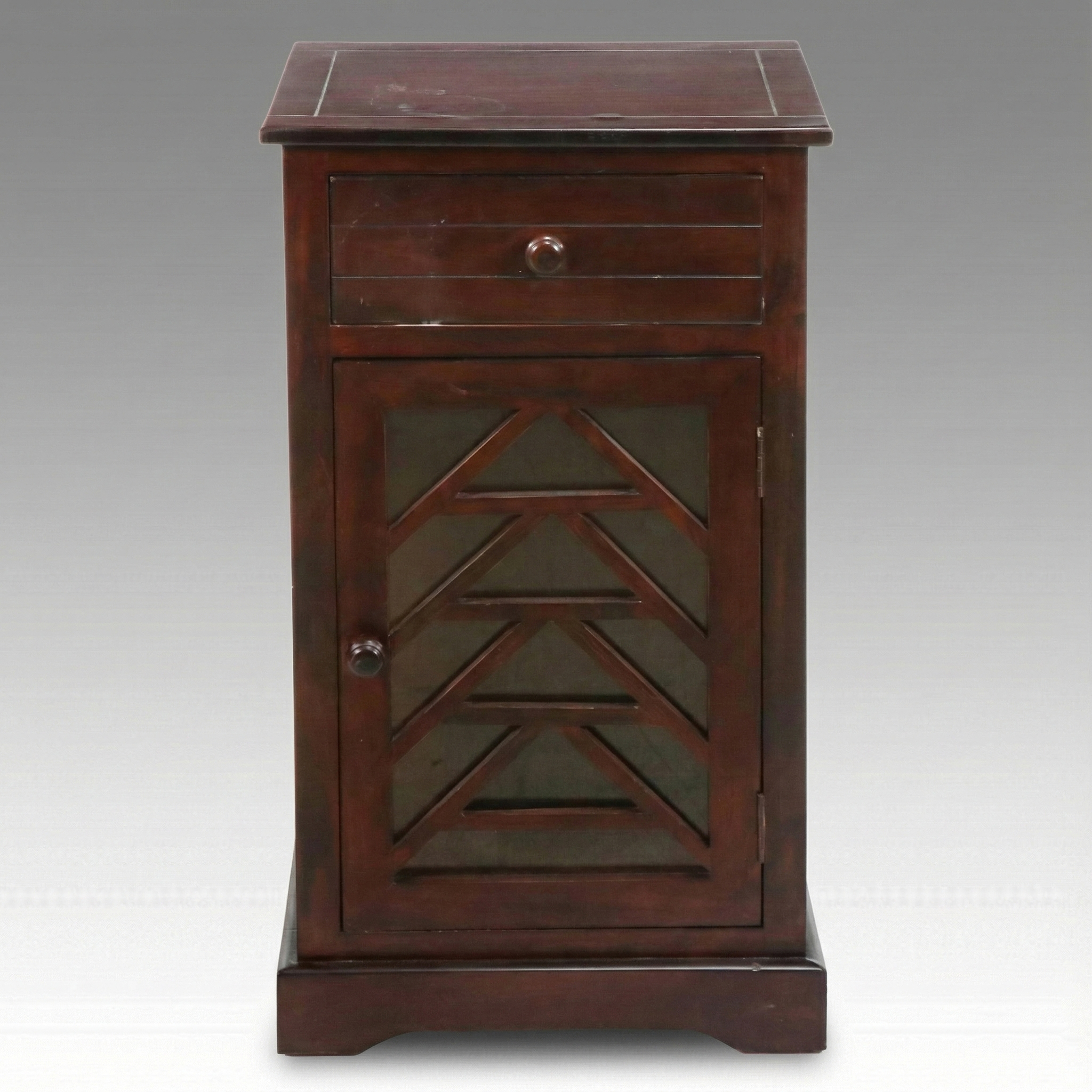 Mahogany Finish Wooden Nightstand