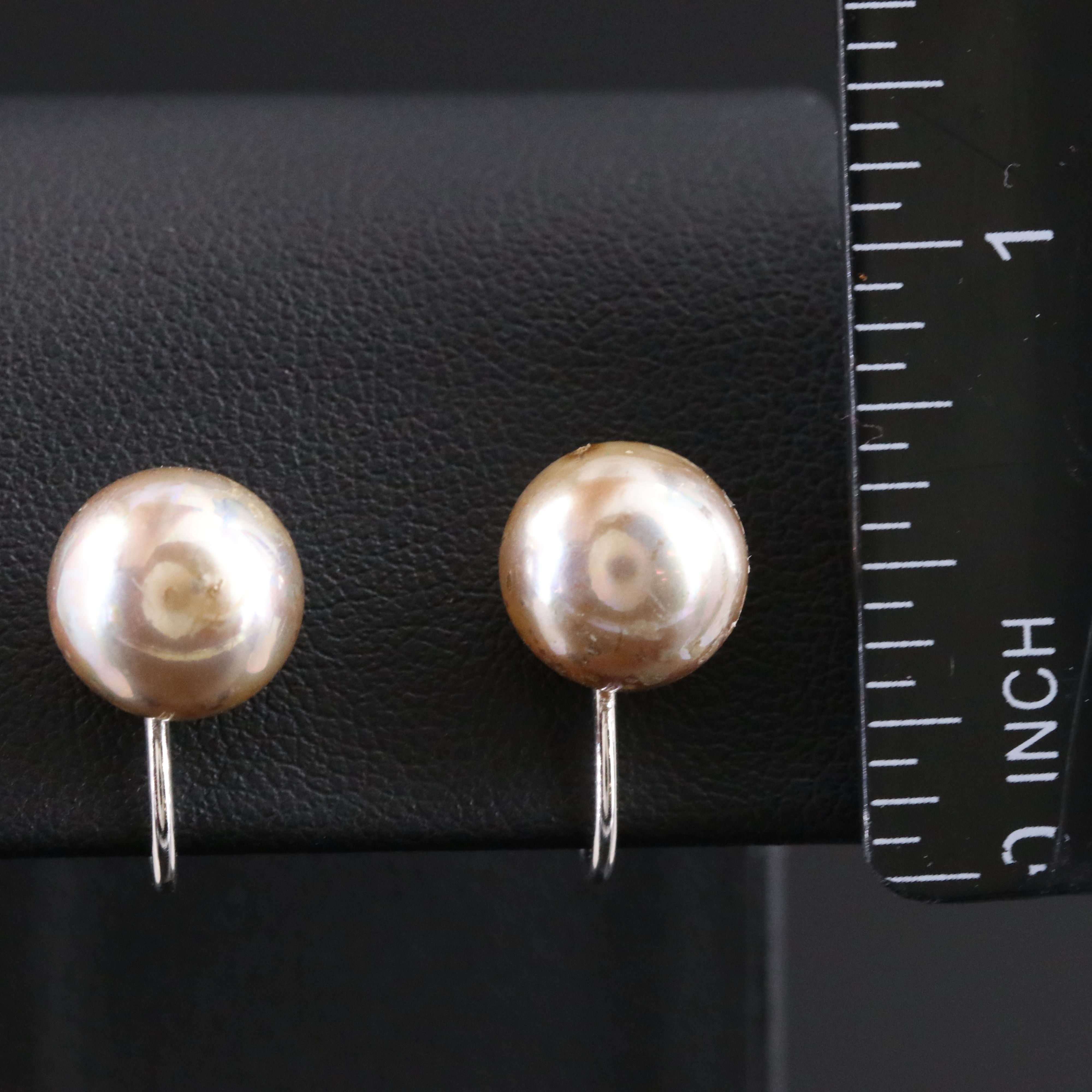 10K Imitation Pearl Earrings