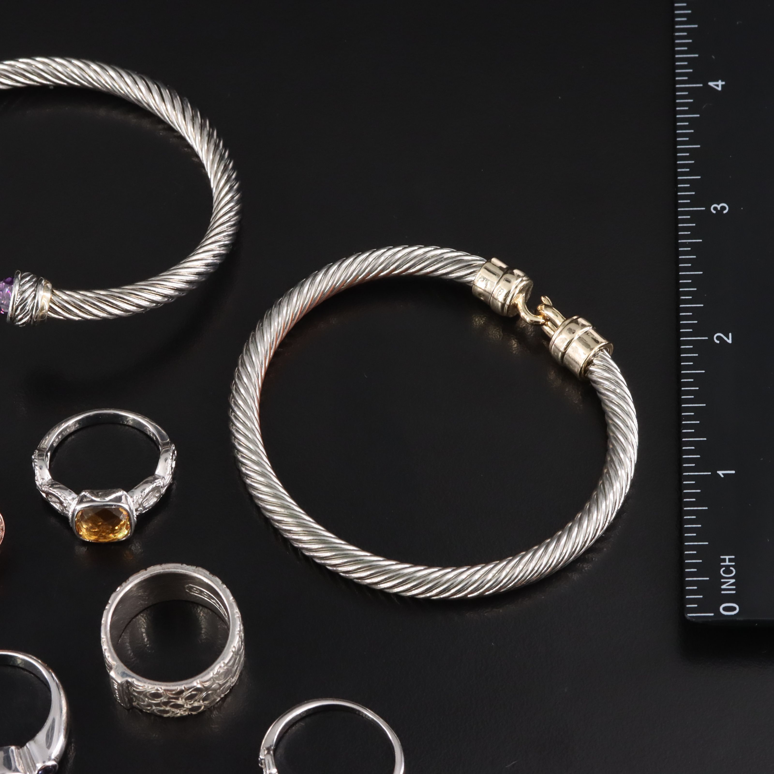 Jewelry Collection Including Coach, Sterling, Amethyst and White Topaz