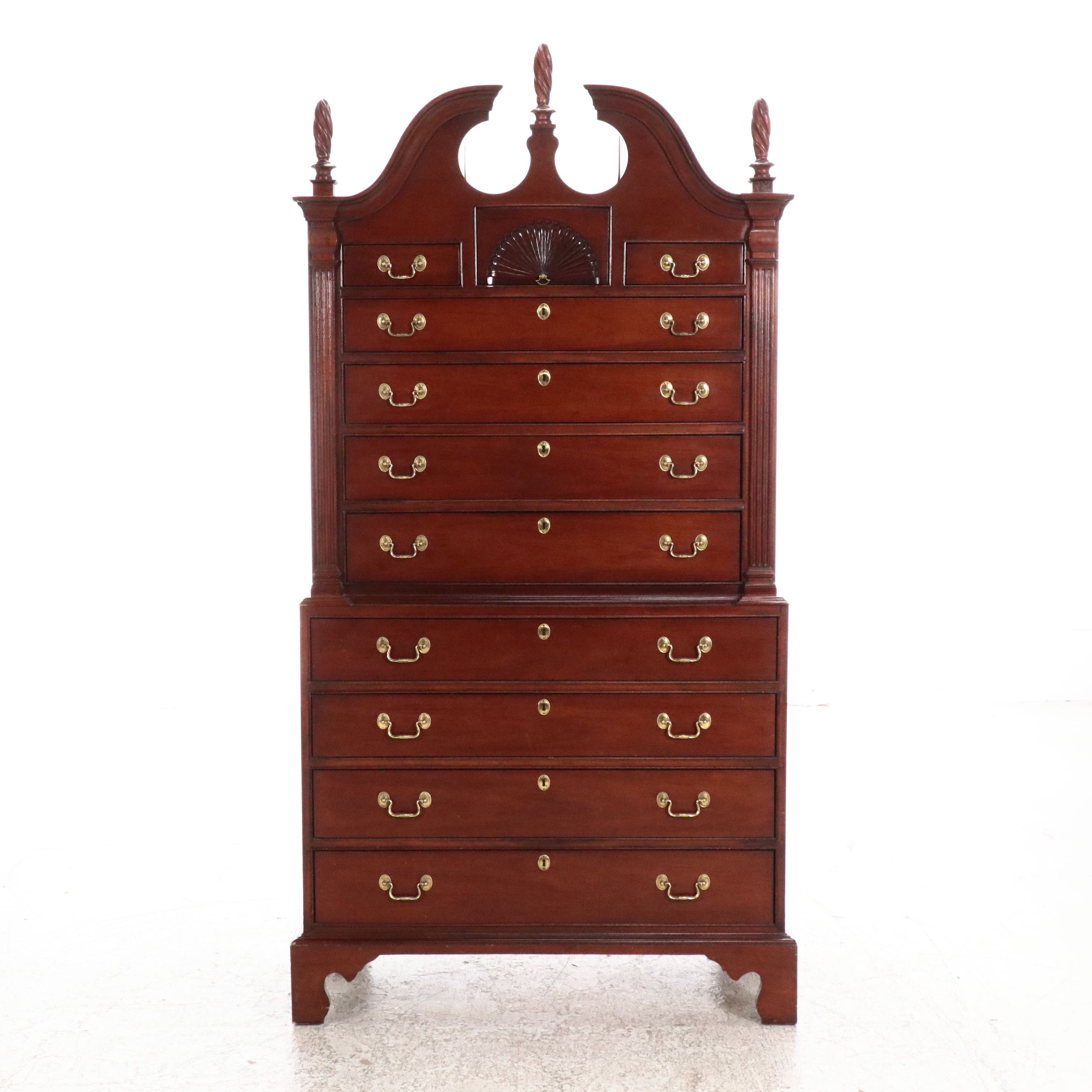 Hickory Chair James River Collection Chippendale Style Mahogany Chest on Chest