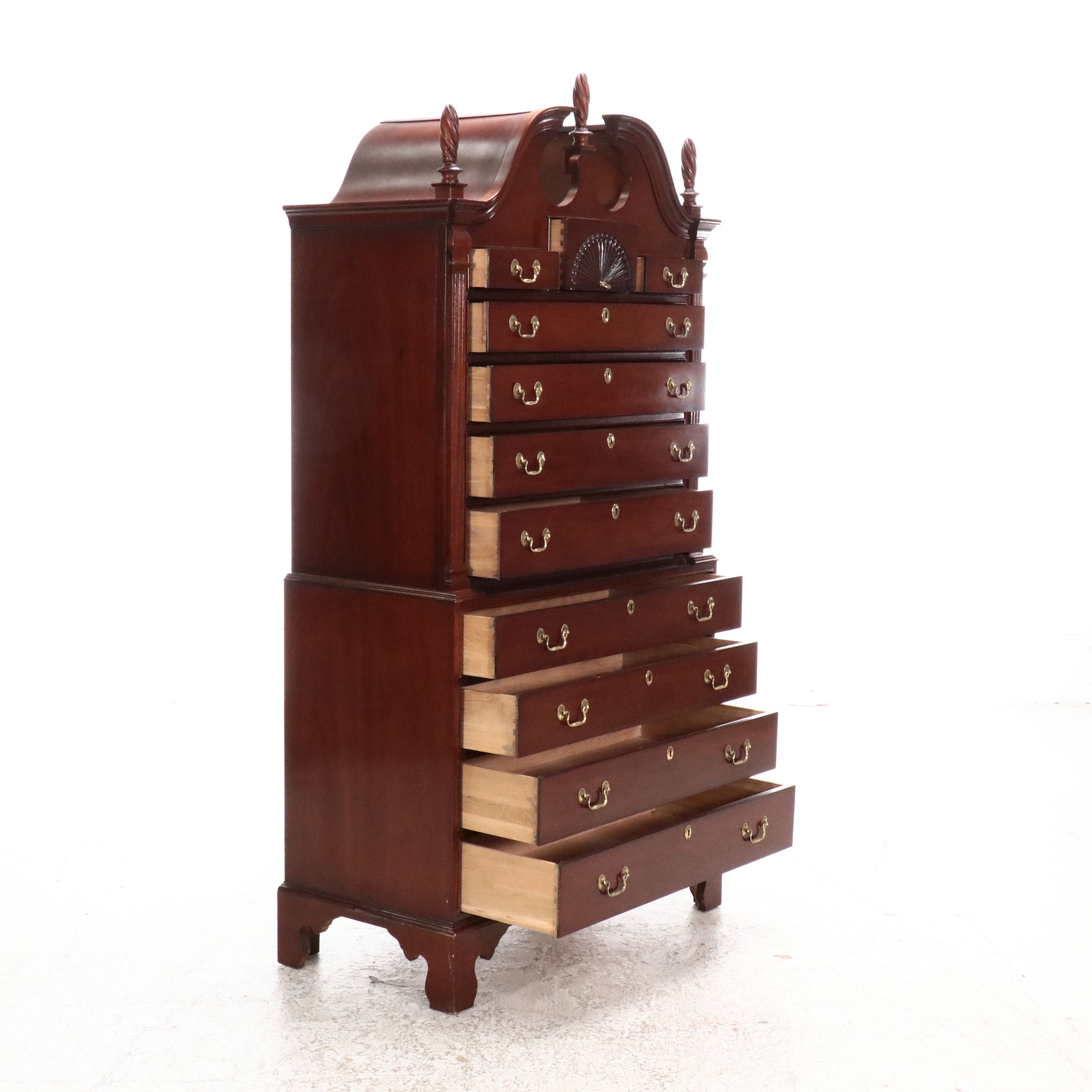 Hickory Chair James River Collection Chippendale Style Mahogany Chest on Chest