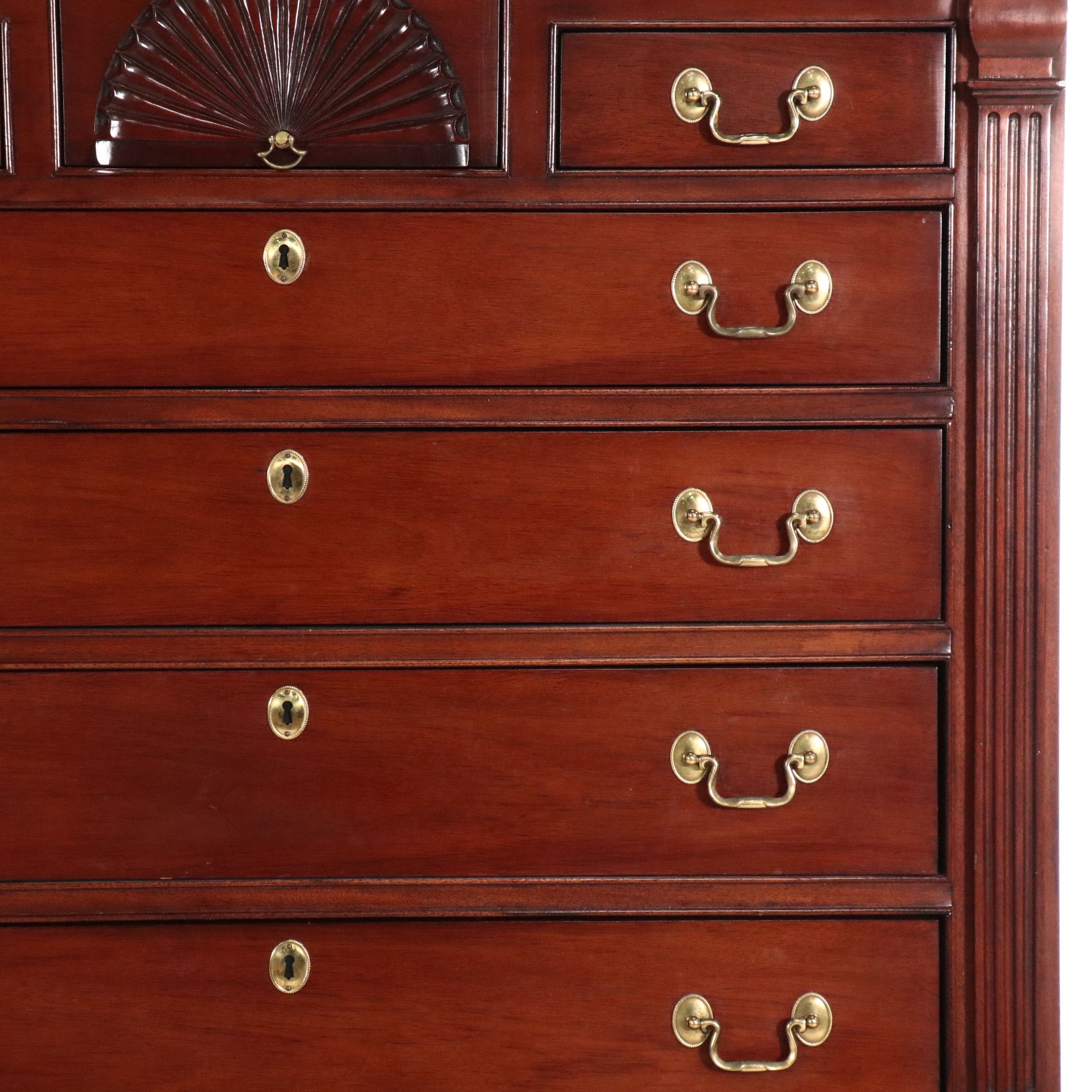 Hickory Chair James River Collection Chippendale Style Mahogany Chest on Chest