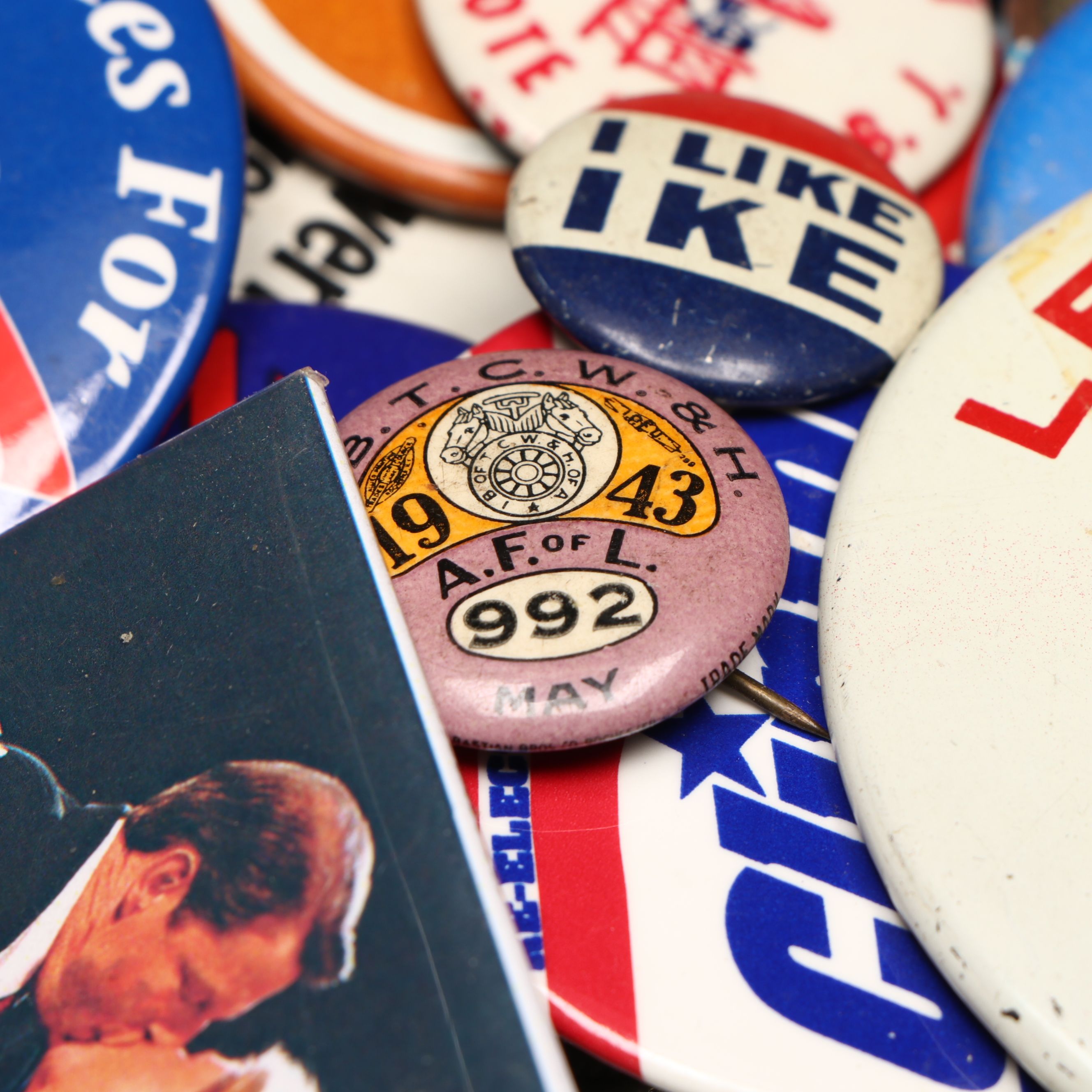 Bill Clinton, Al Gore, John F. Kennedy, and More Political Pinbacks