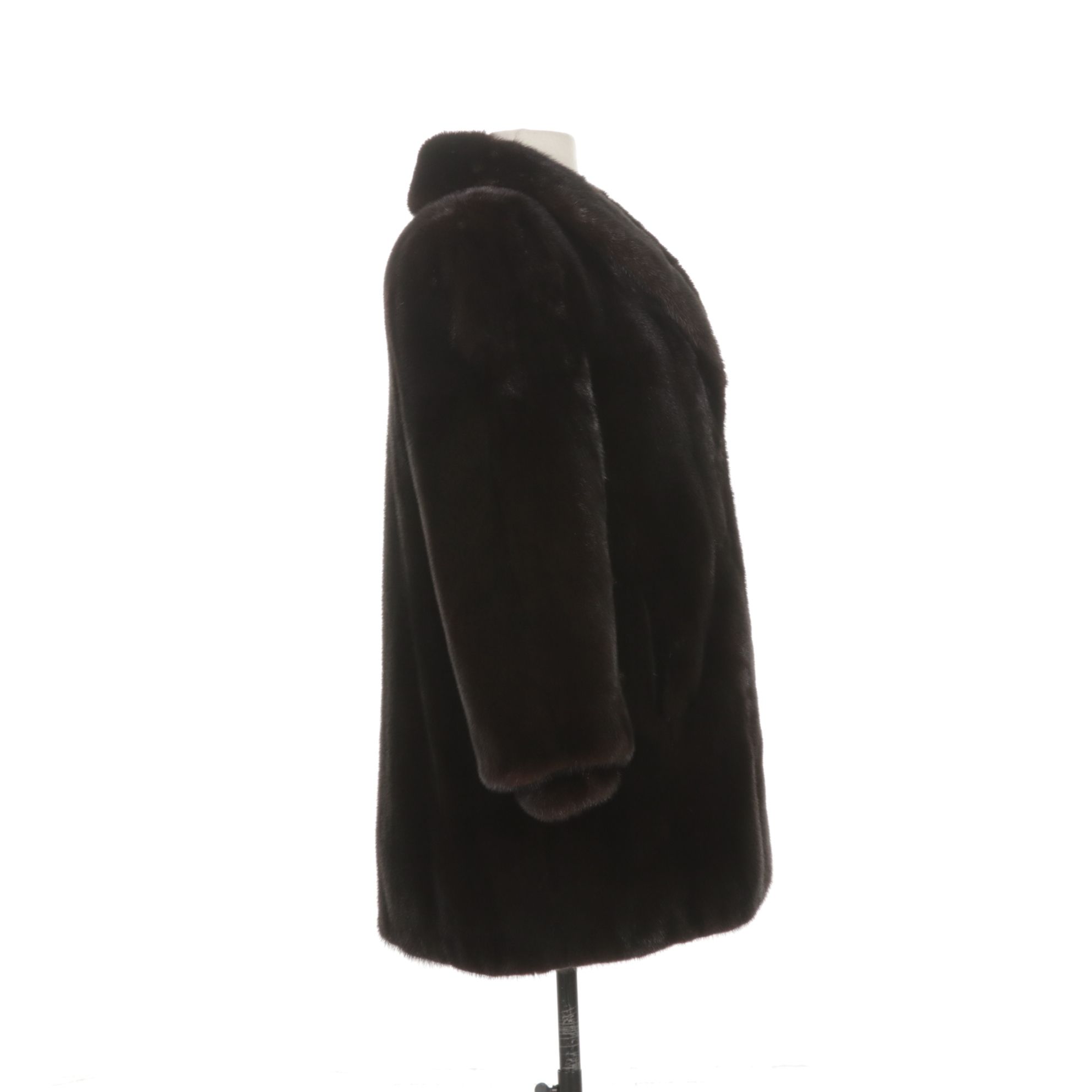 American Fur Awards Dark Mahogany Mink Fur Jacket