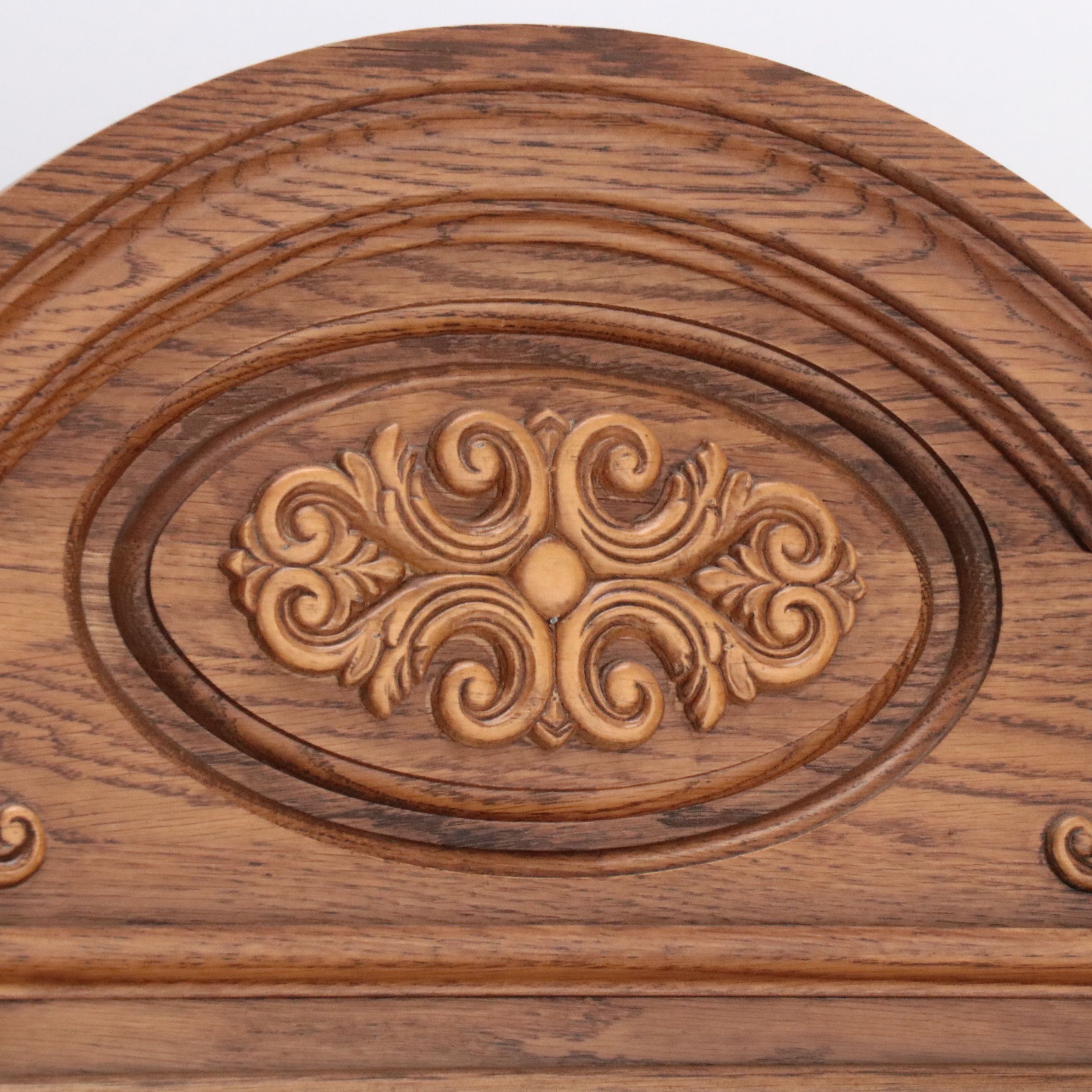 Victorian Style Carved Oak Display Case