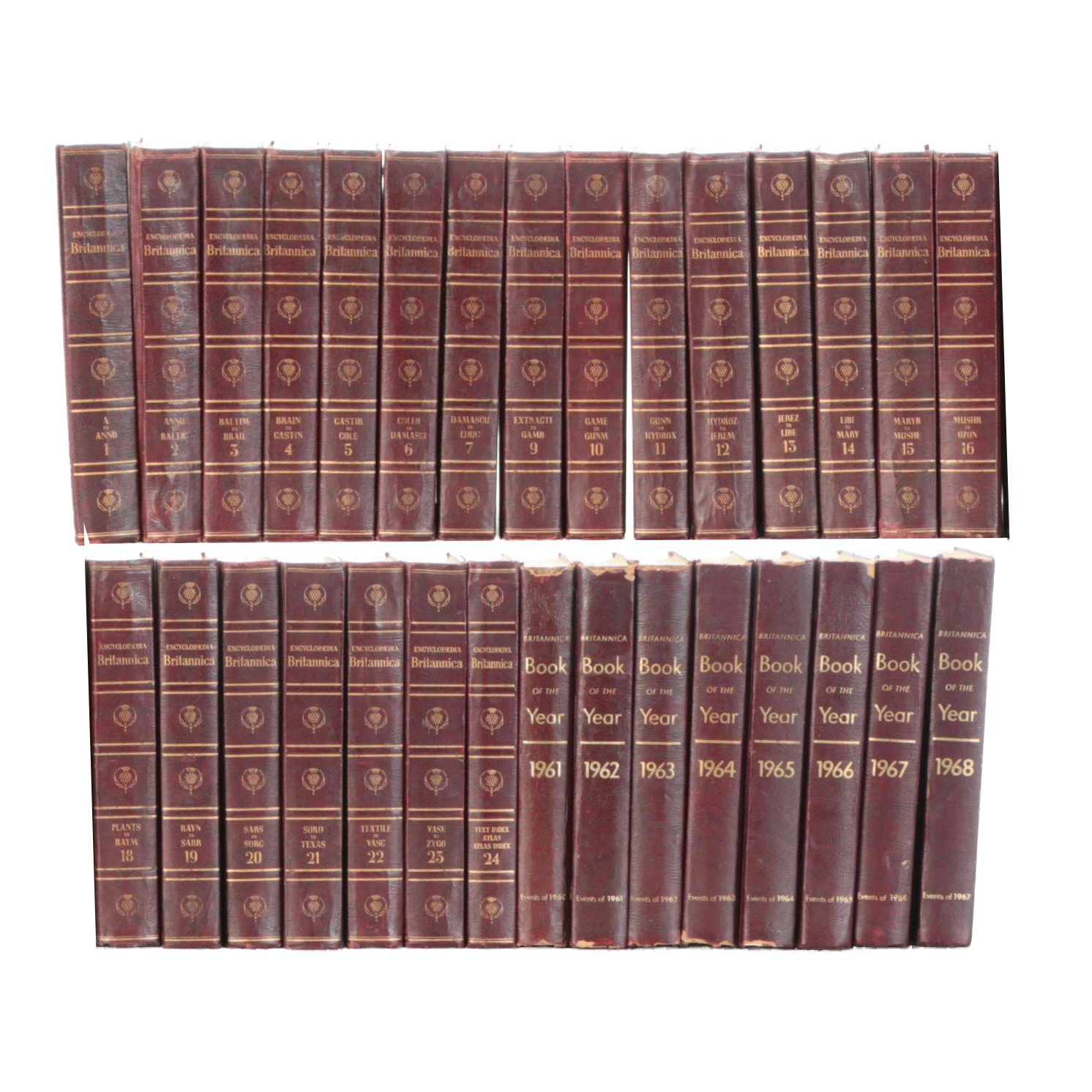 Encyclopedia Britannicas with Britannica Book of the Year, Partial Sets