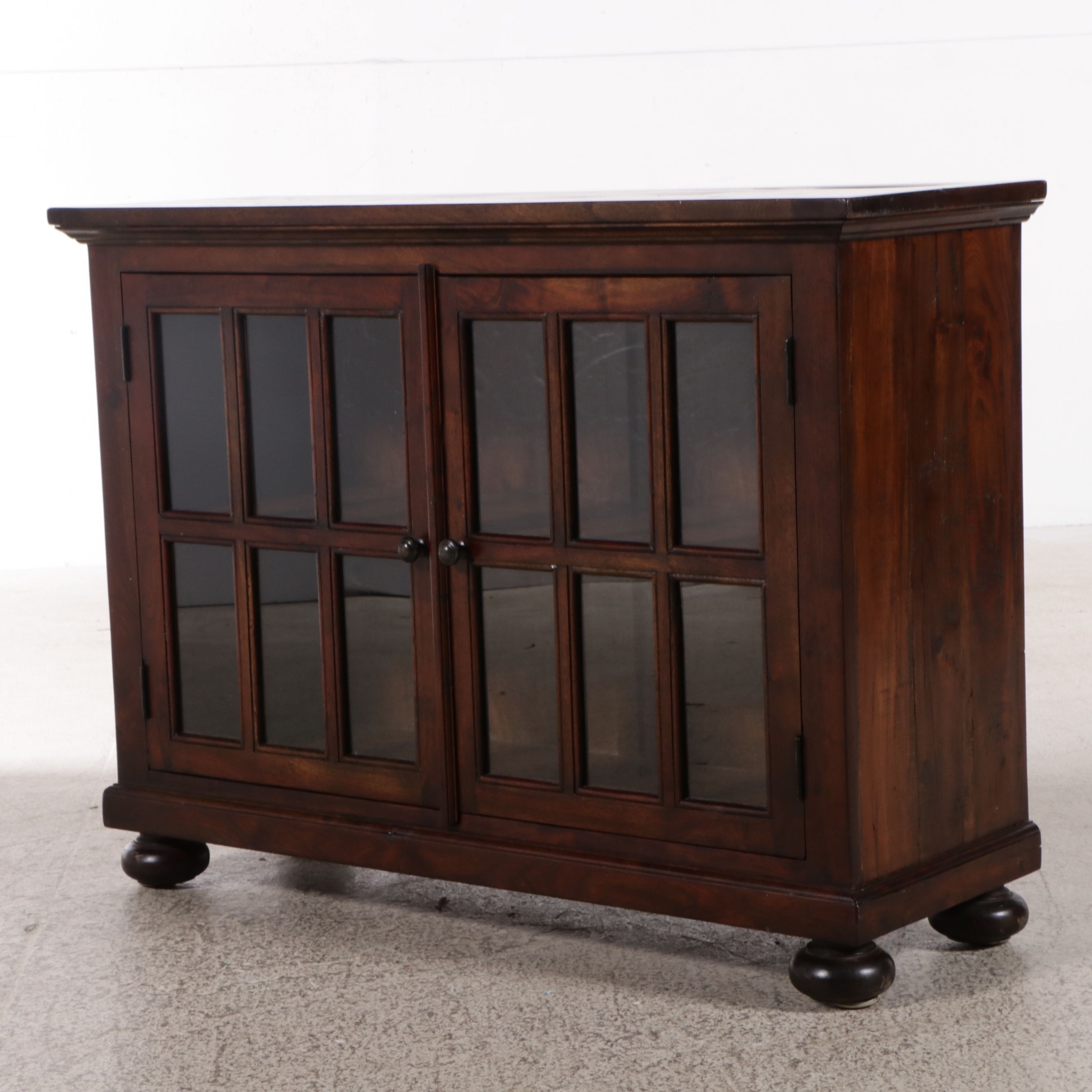 Arhaus Craftsman Style Walnut Finish Media Cabinet