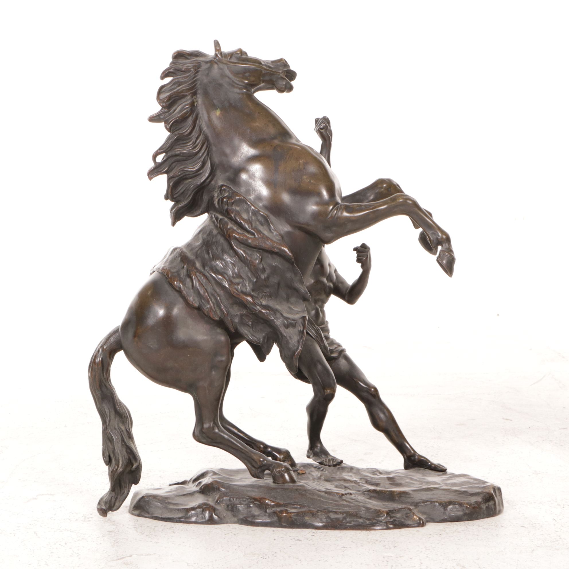 Bronzed Bookends After Guillaume Coustou "Chevaux de Marly"