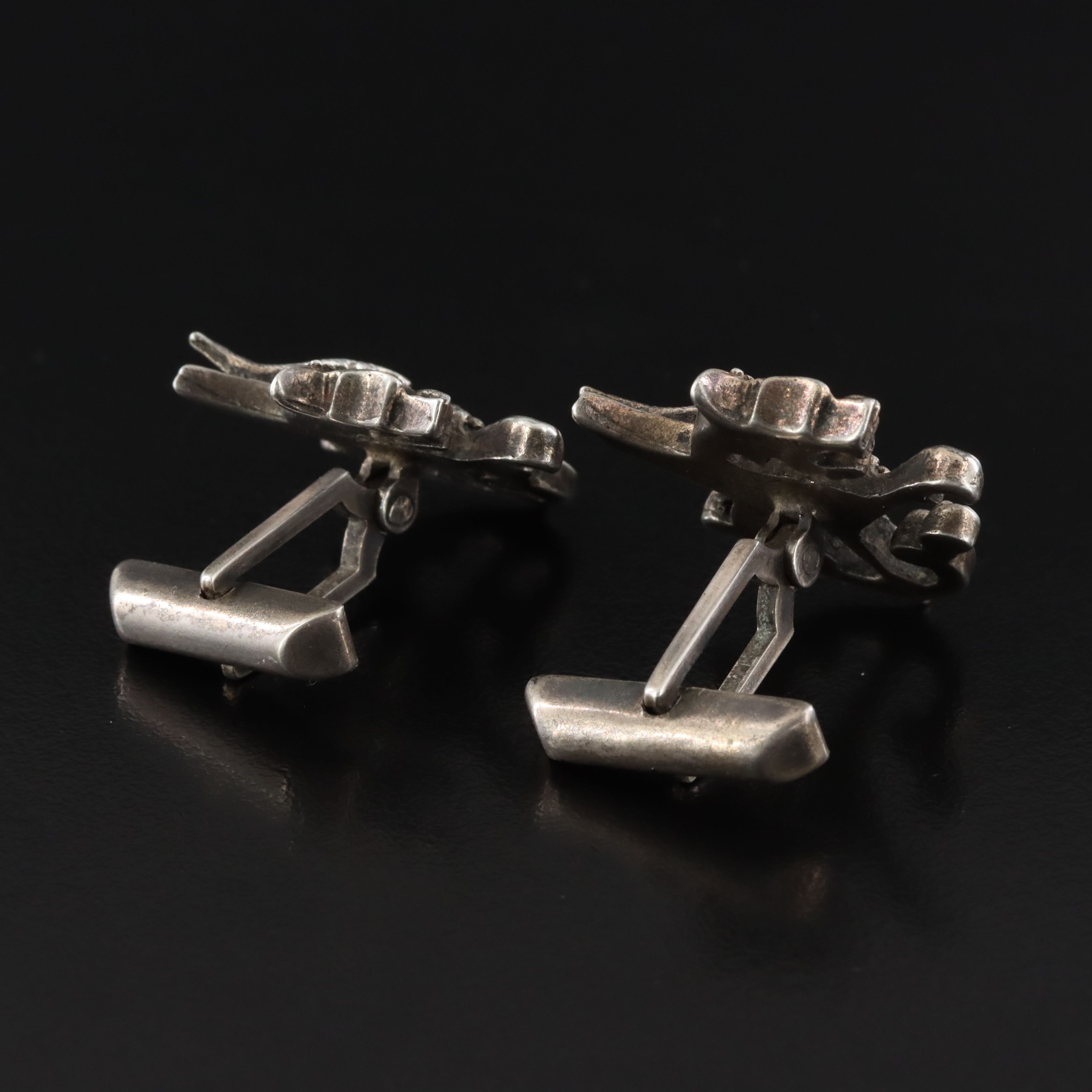 Vintage Sterling Wyvern Cufflinks