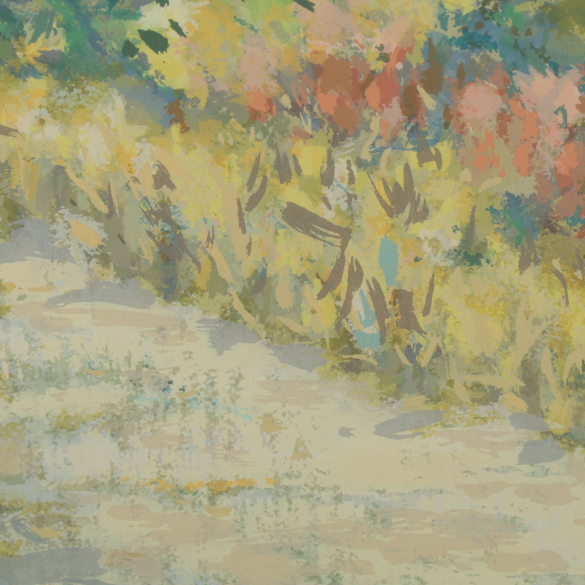 Christian Title Serigraph "View into the City", Late 20th to Early 21st Century