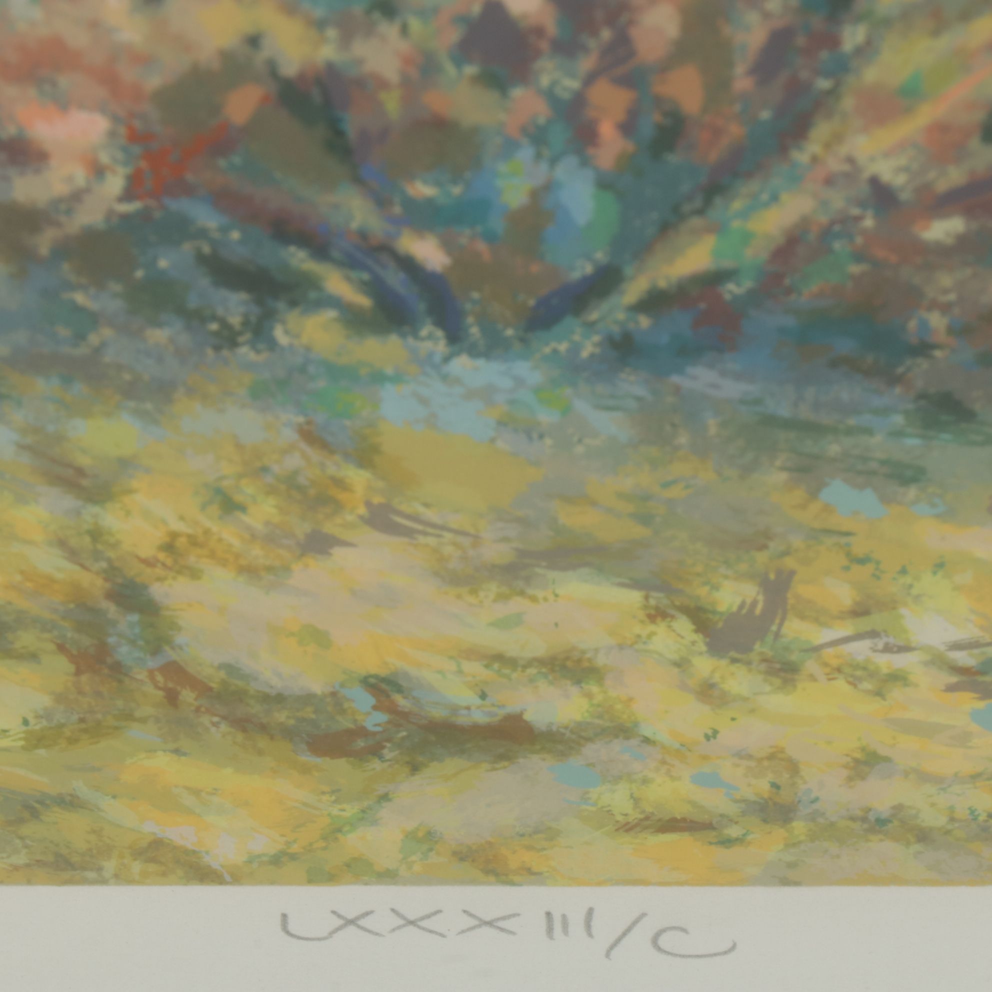 Christian Title Serigraph "View into the City", Late 20th to Early 21st Century