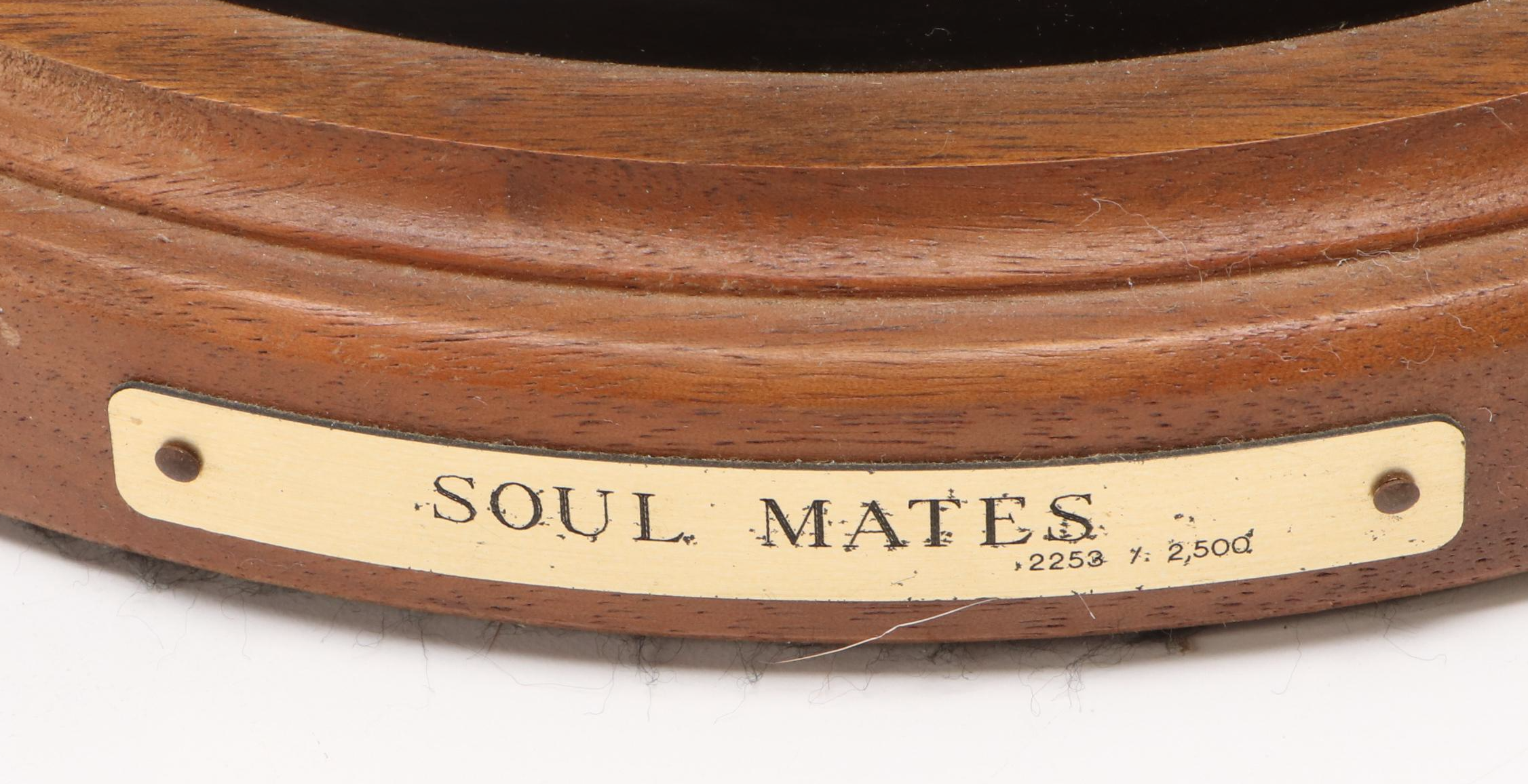 Joe Slockblower "Soul Mates" Resin Wolf Pair Portraits, 1997