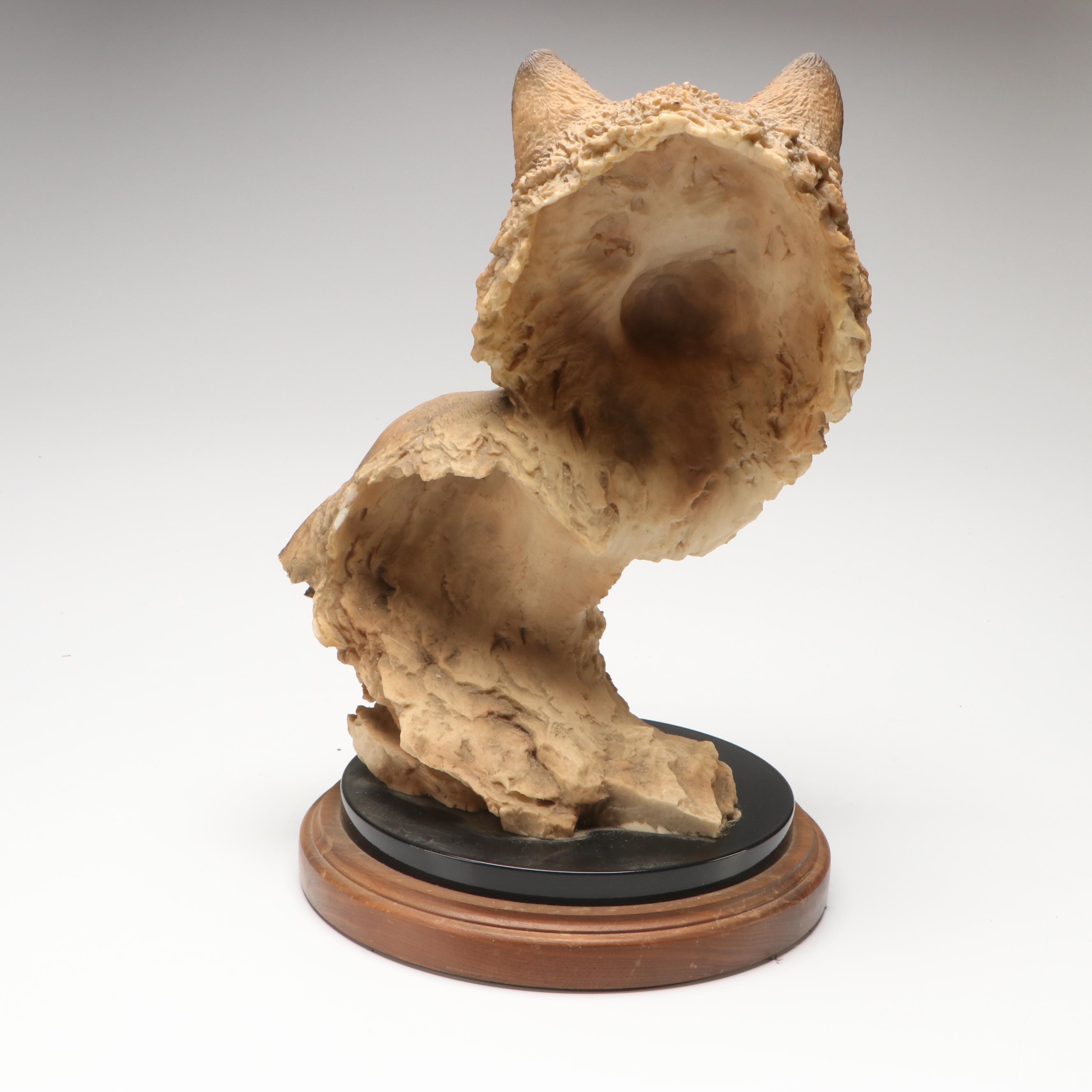 Joe Slockblower "Soul Mates" Resin Wolf Pair Portraits, 1997