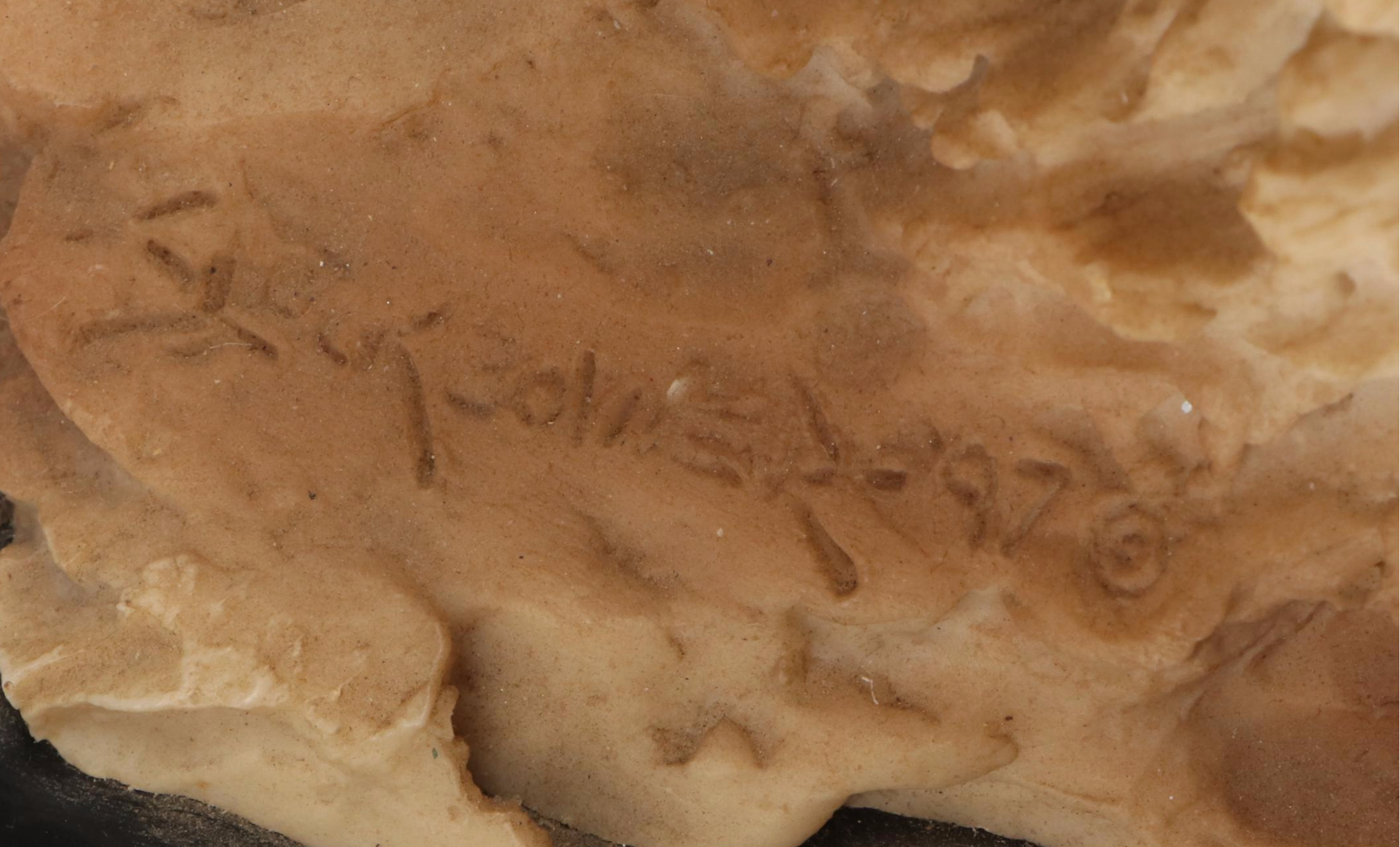 Joe Slockblower "Soul Mates" Resin Wolf Pair Portraits, 1997