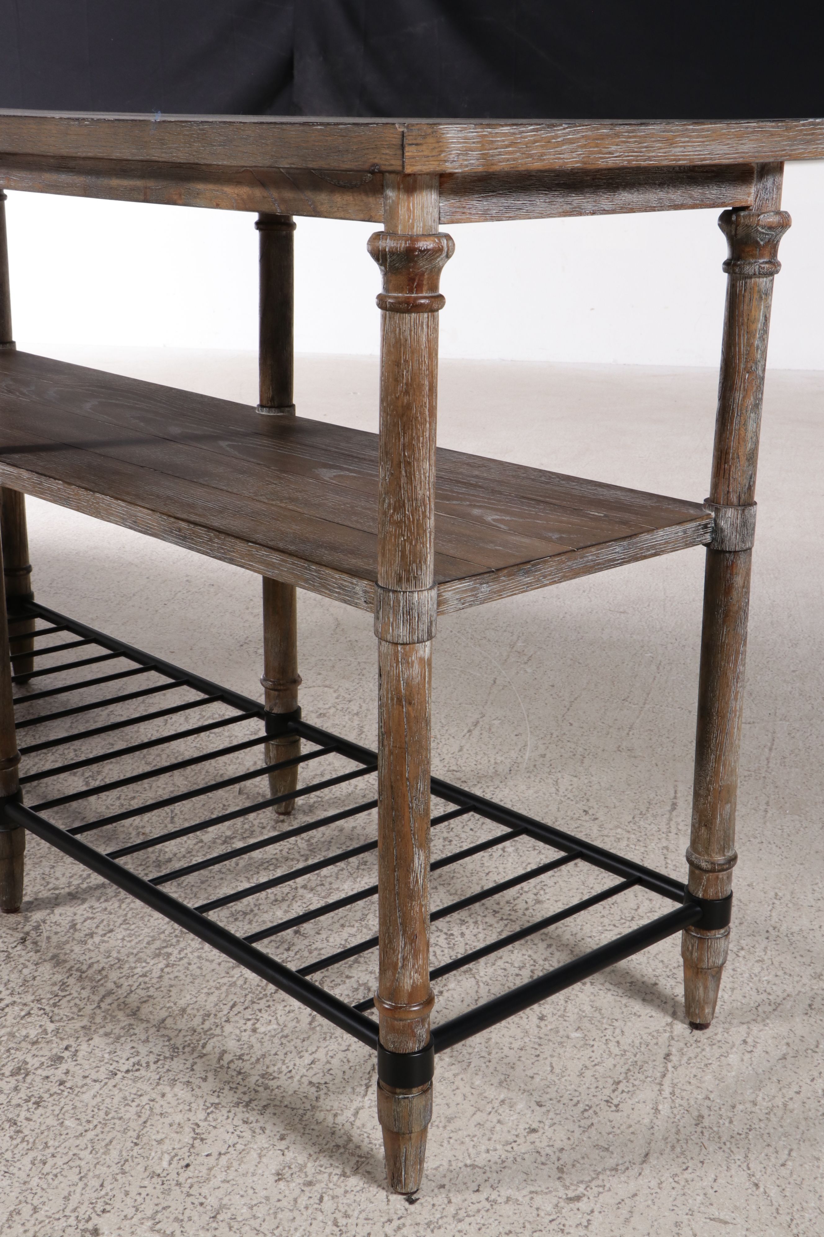 Pair of Stein World Contemporary Beaux Arts Style Wood and Metal Tables