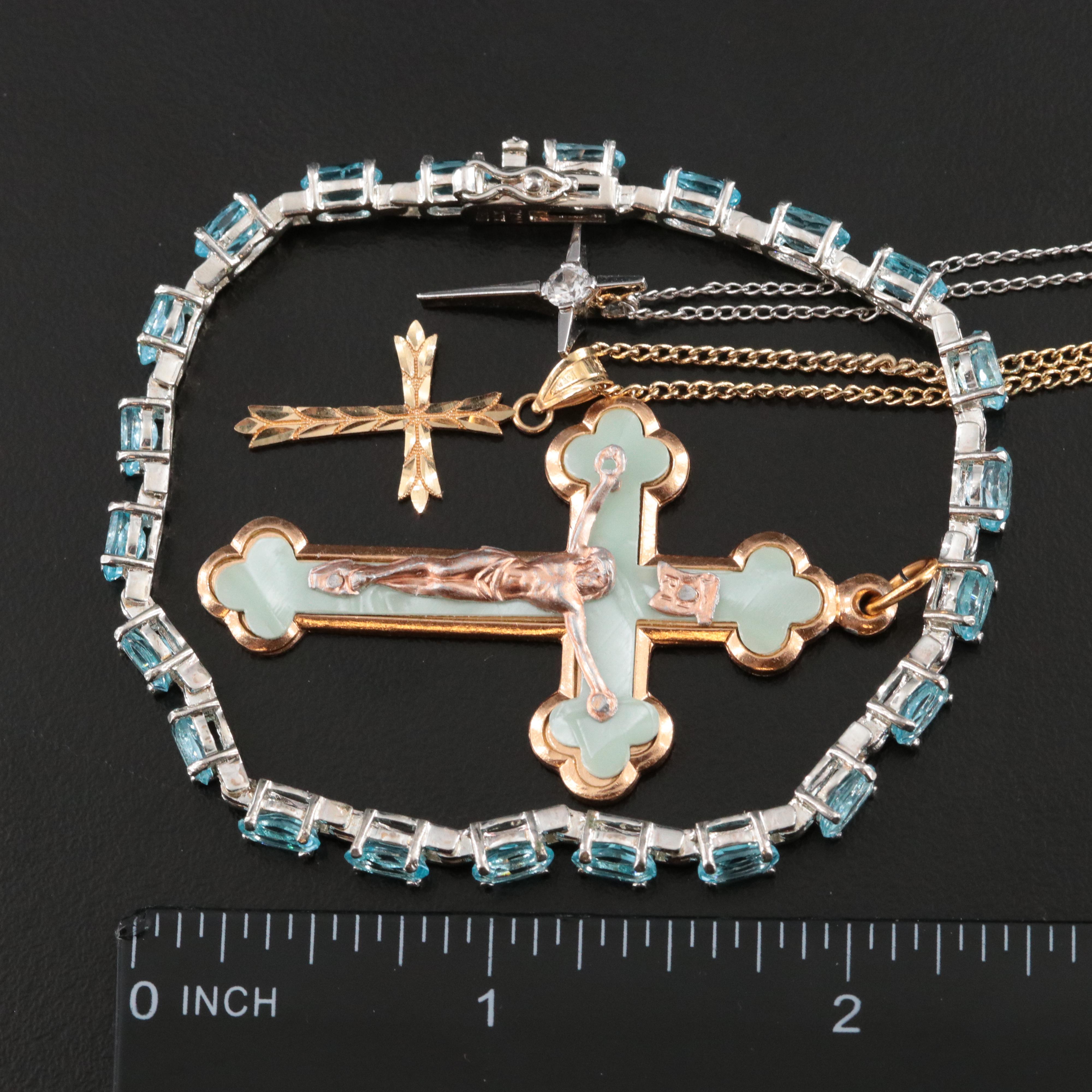 Sterling, Blue and White Topaz Featured in Ecclesiastical Jewelry