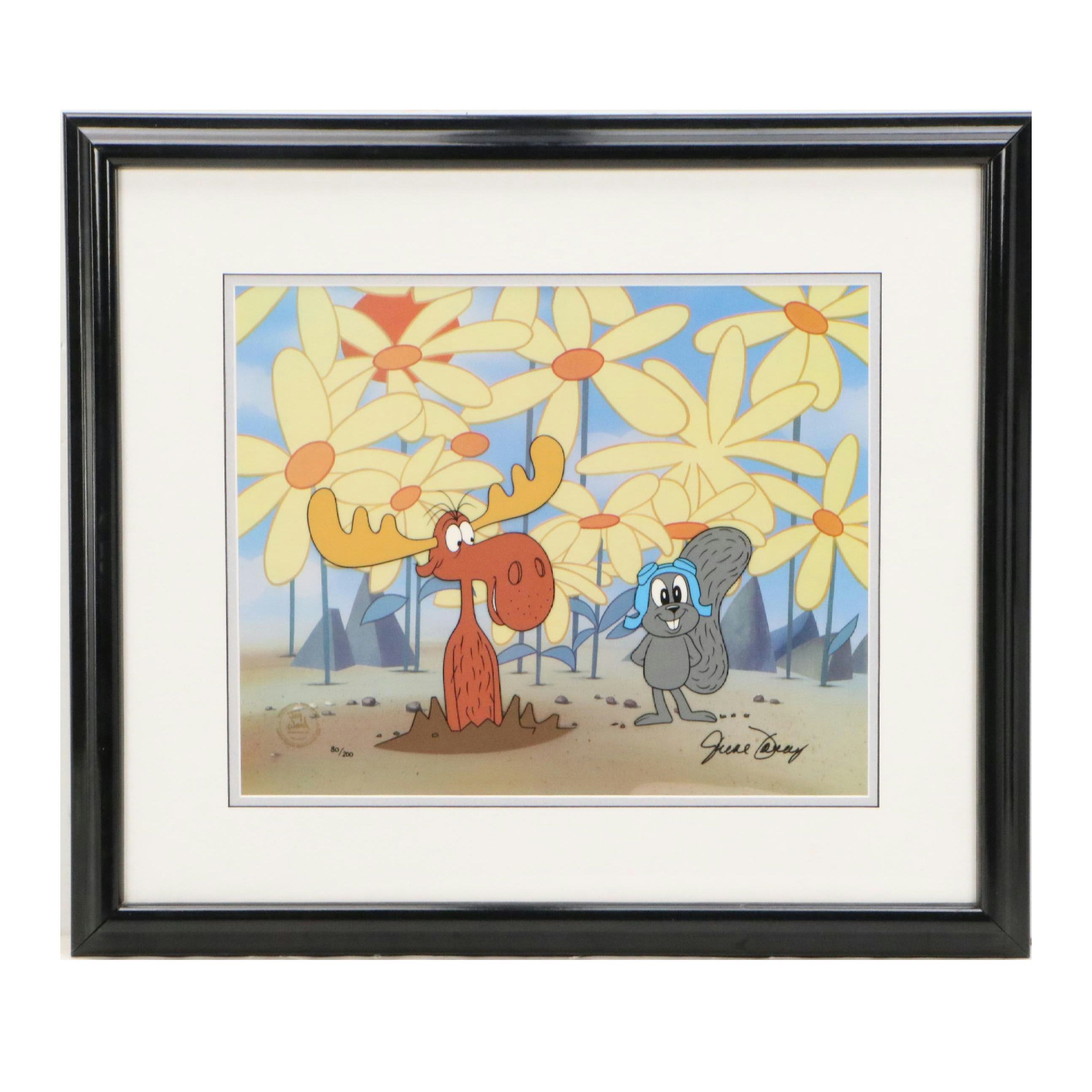 June Foray Signed Sericel "Pushing Up Daises," 1995