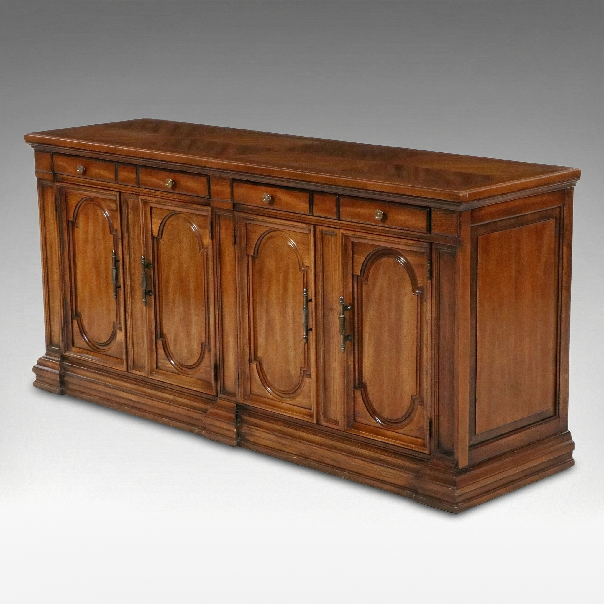 Hickory French Provincial Style Walnut Finish Sideboard