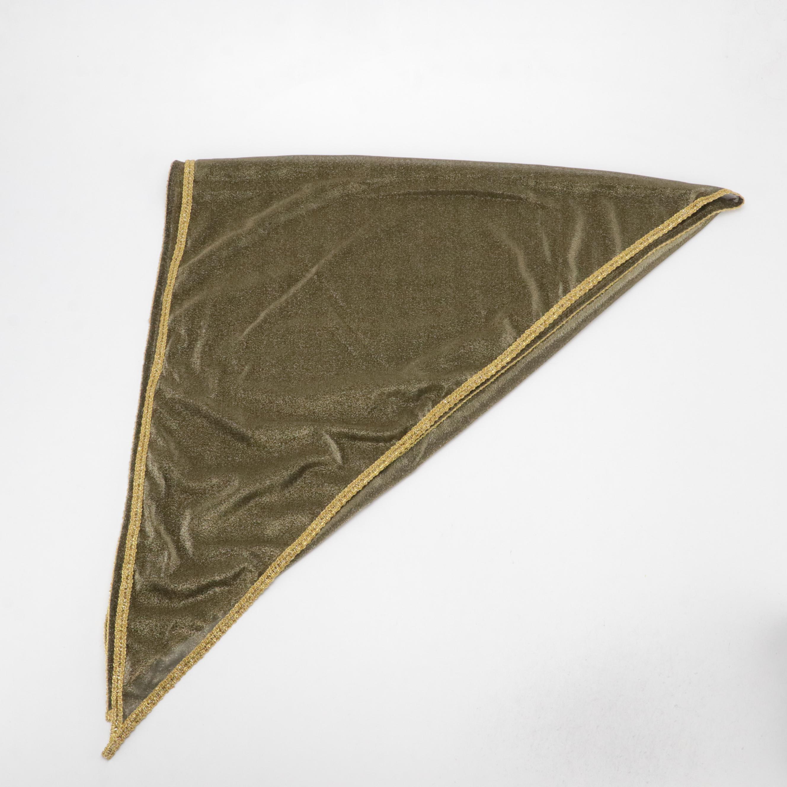 Lurex Scarf Shawl and Music Motif Metallic Print Scarves