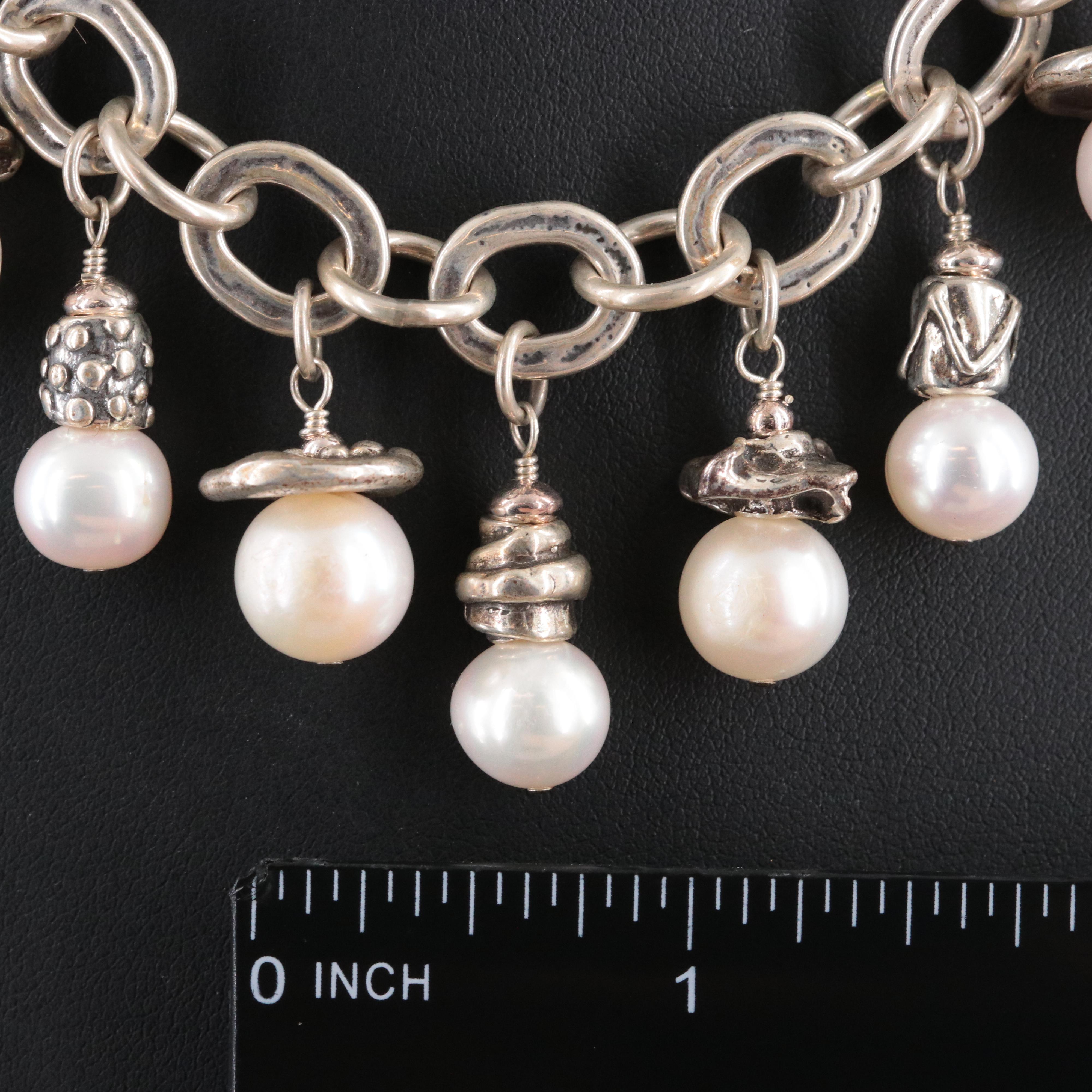 Rebecca McNerney Designs Sterling Pearl Fringe Necklace