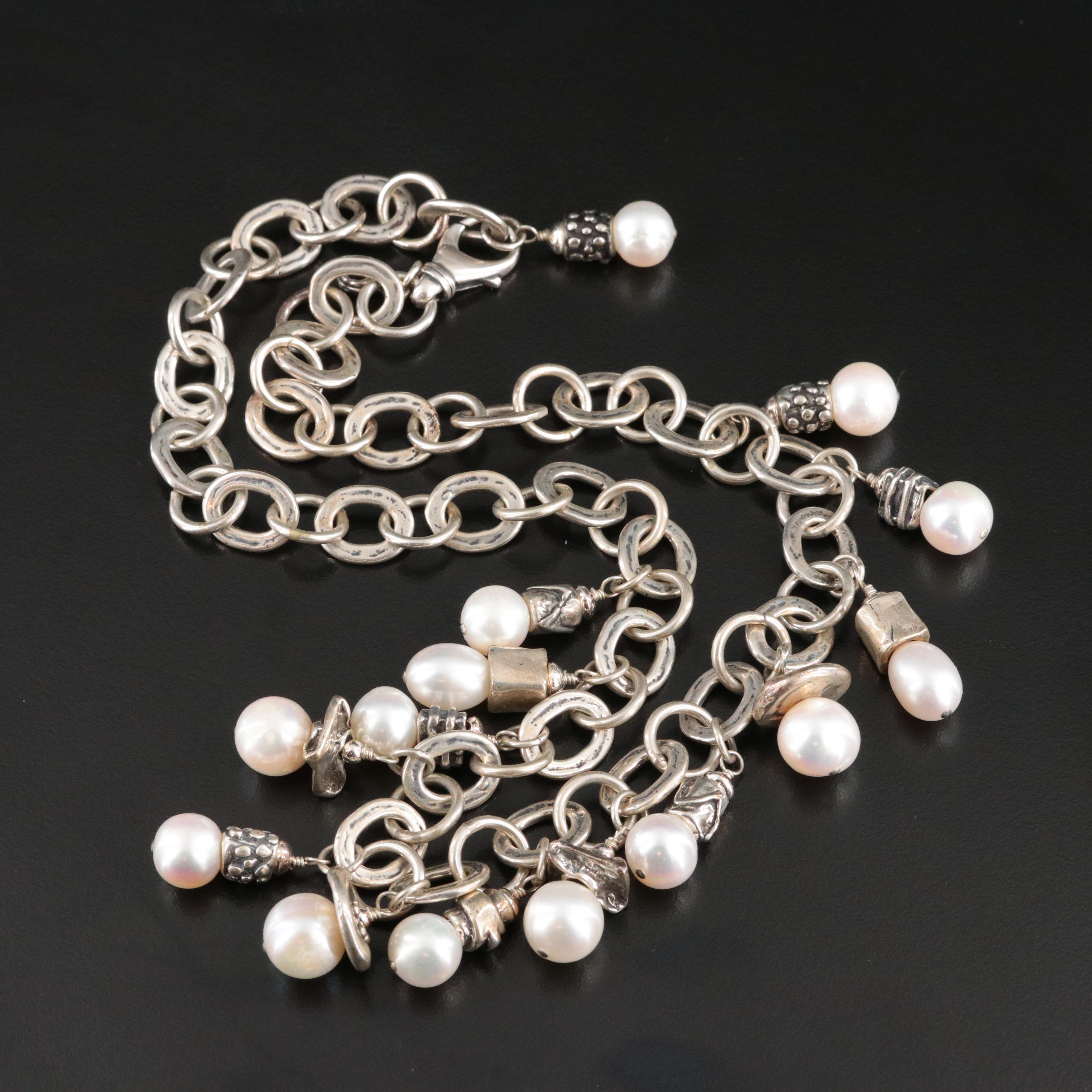 Rebecca McNerney Designs Sterling Pearl Fringe Necklace