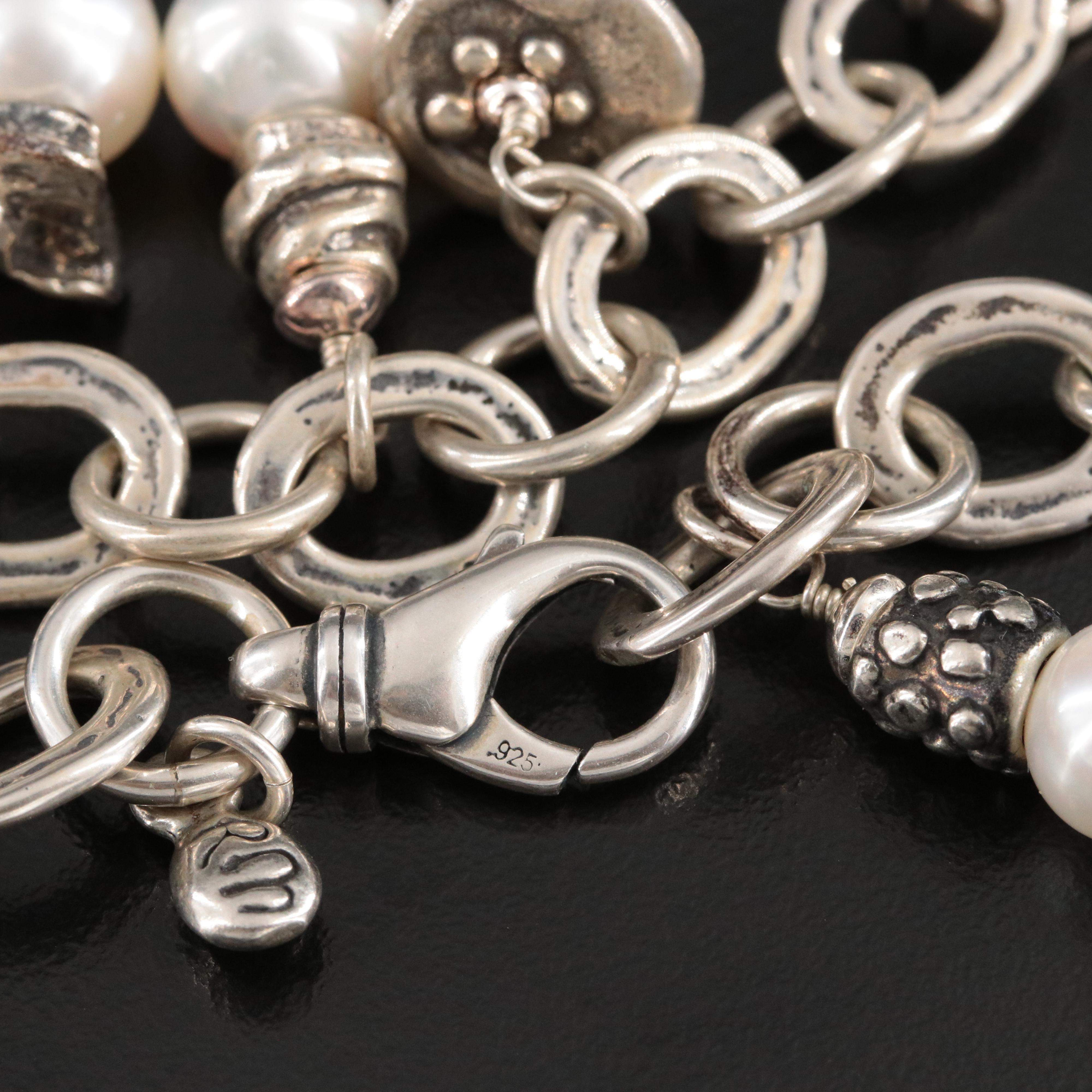 Rebecca McNerney Designs Sterling Pearl Fringe Necklace