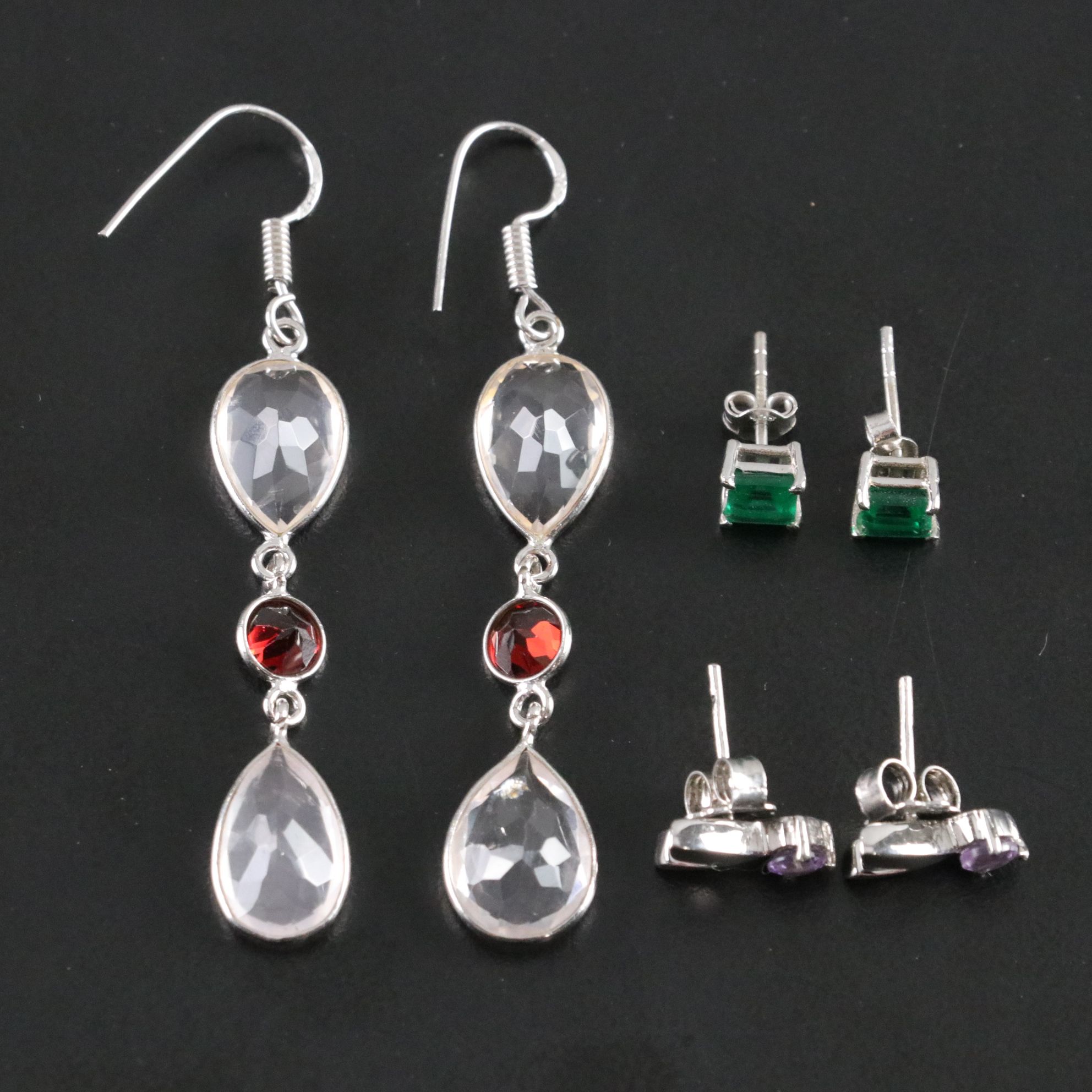 14 Assorted Sterling Silver Rings, Necklaces and Earrings