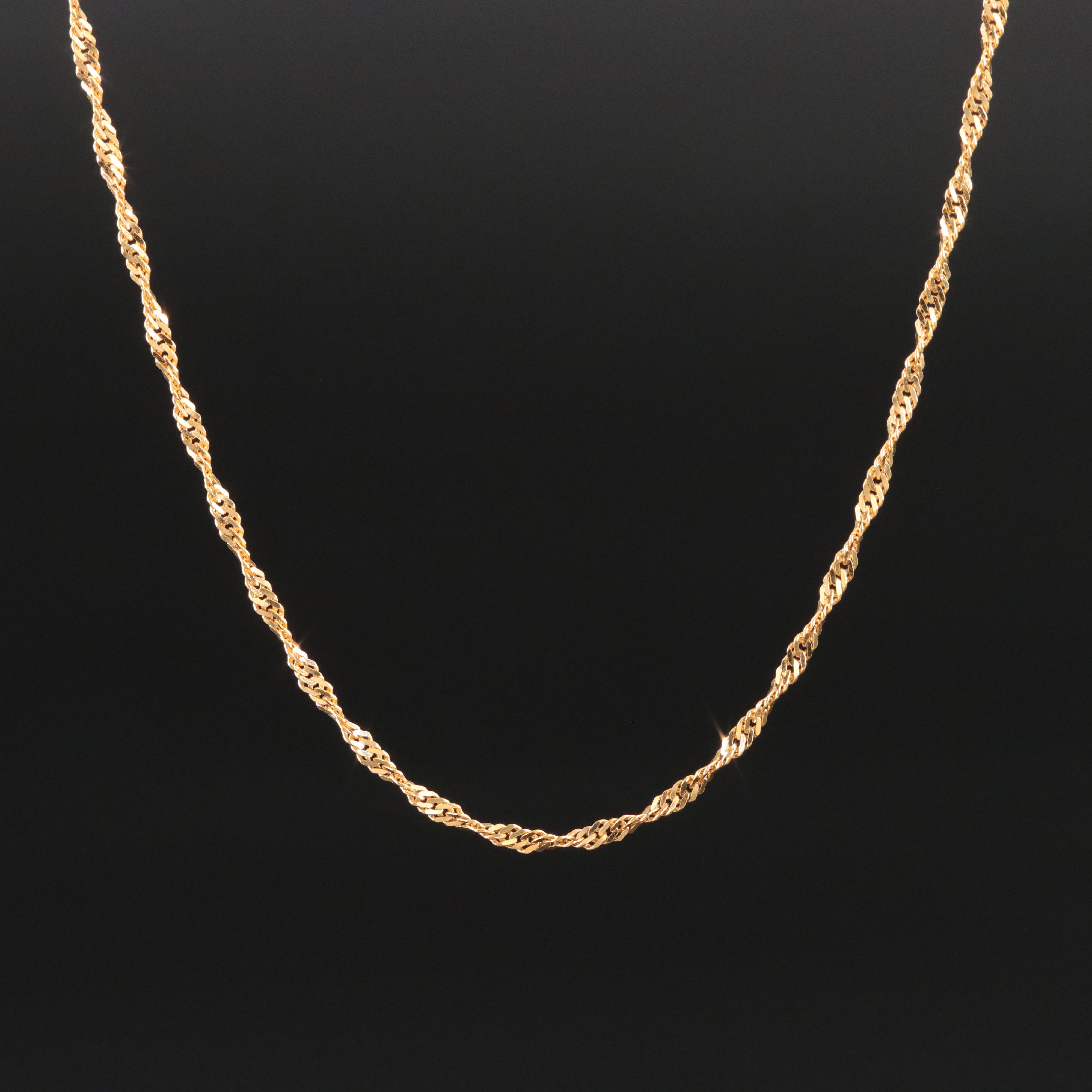 18K Singapore Chain Necklace