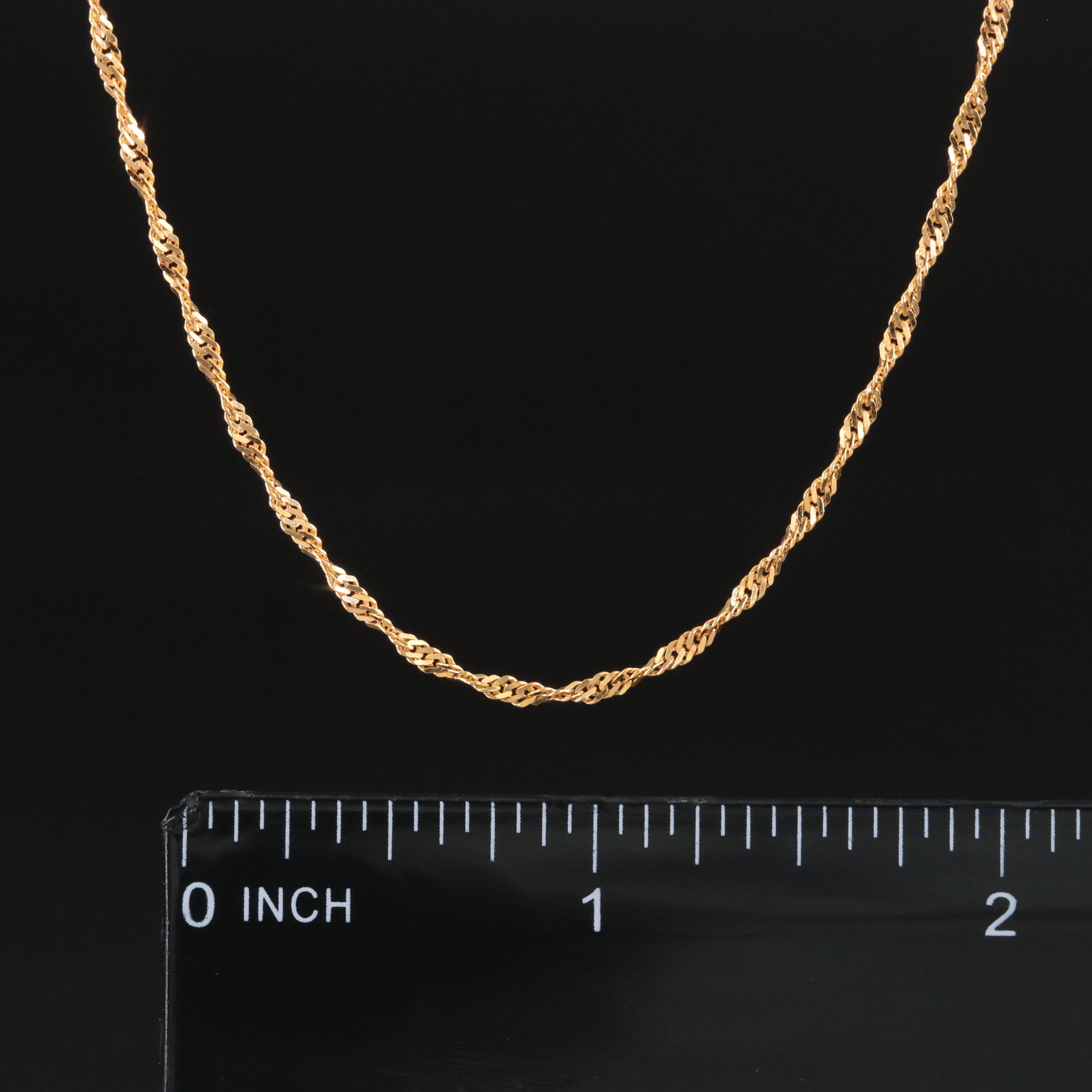 18K Singapore Chain Necklace