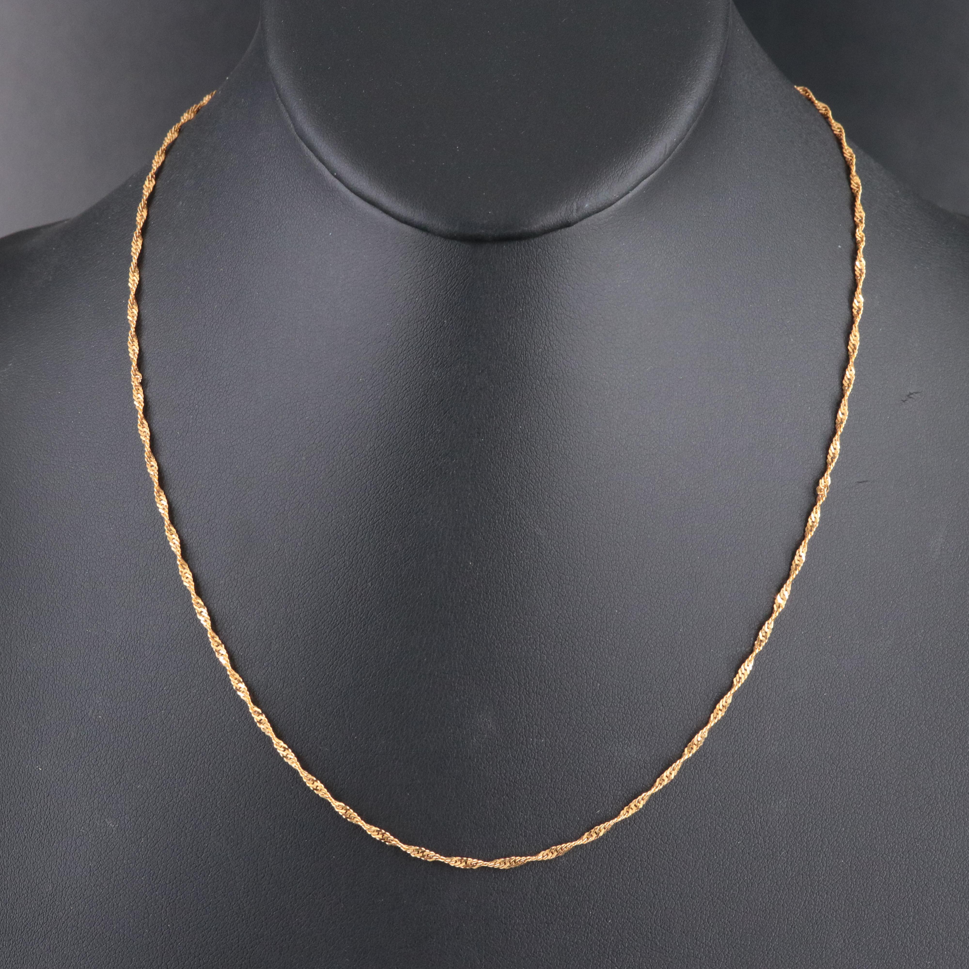 18K Singapore Chain Necklace