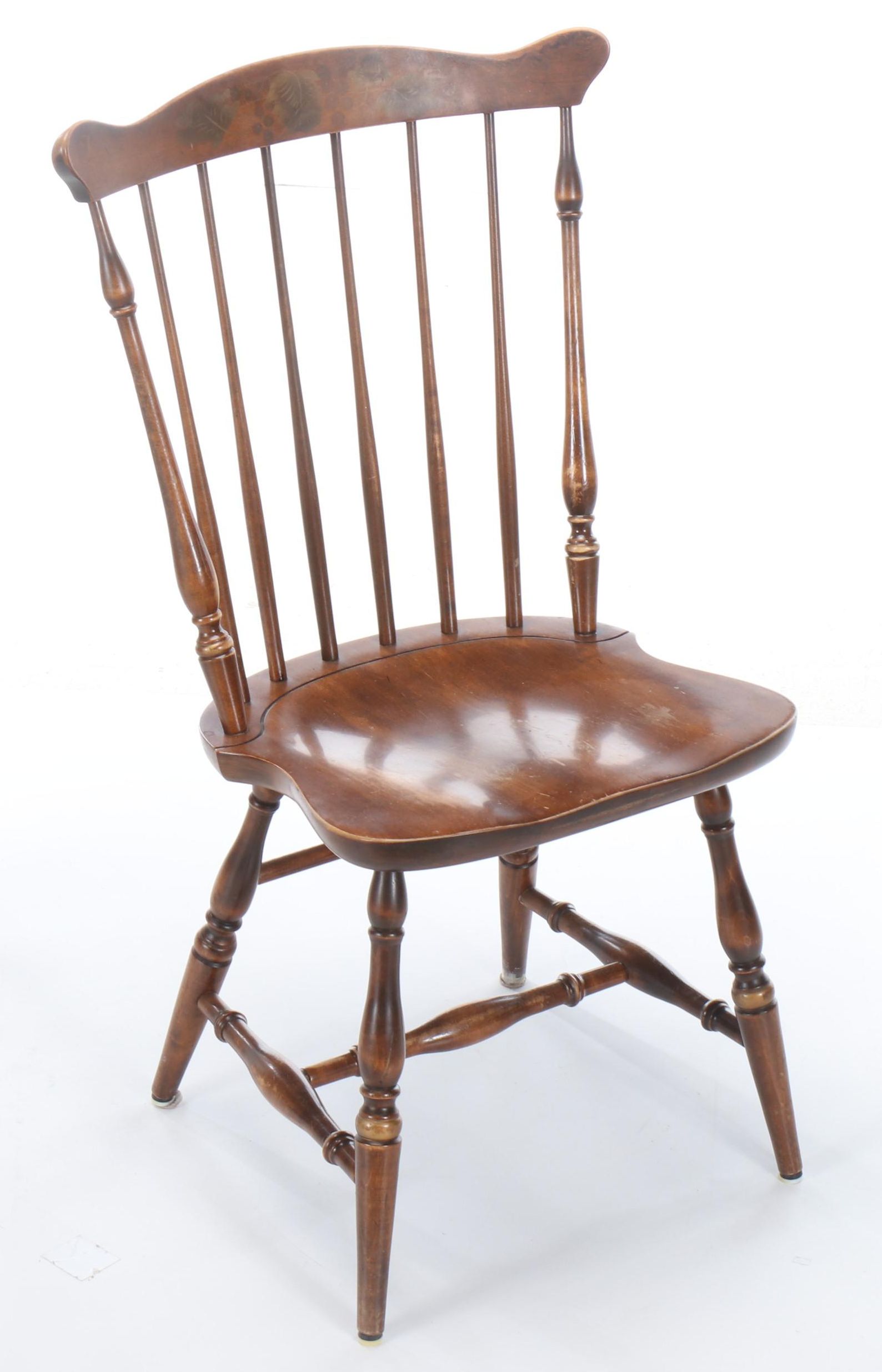 L. Hitchcock Wooden Windsor Style Chair, Mid-20th Century