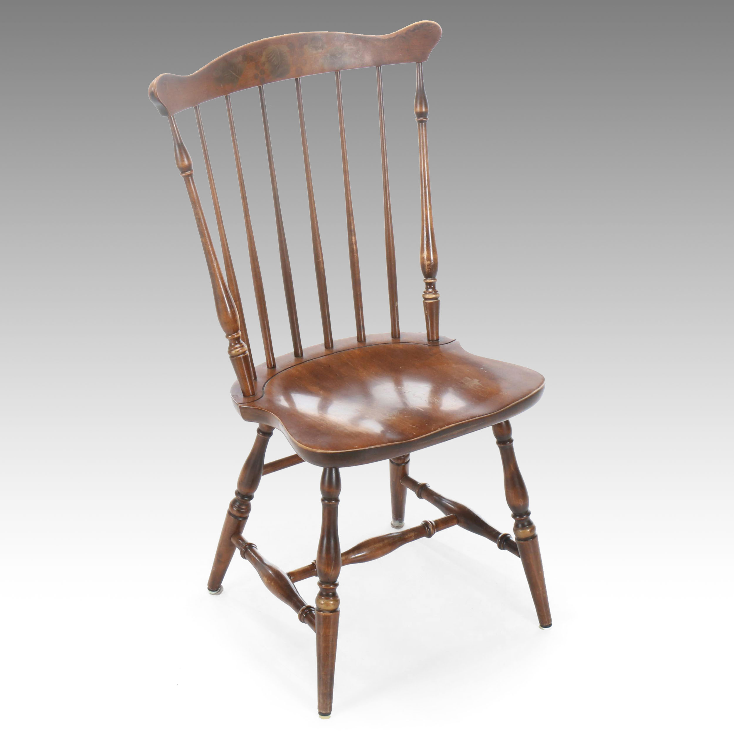 L. Hitchcock Wooden Windsor Style Chair, Mid-20th Century