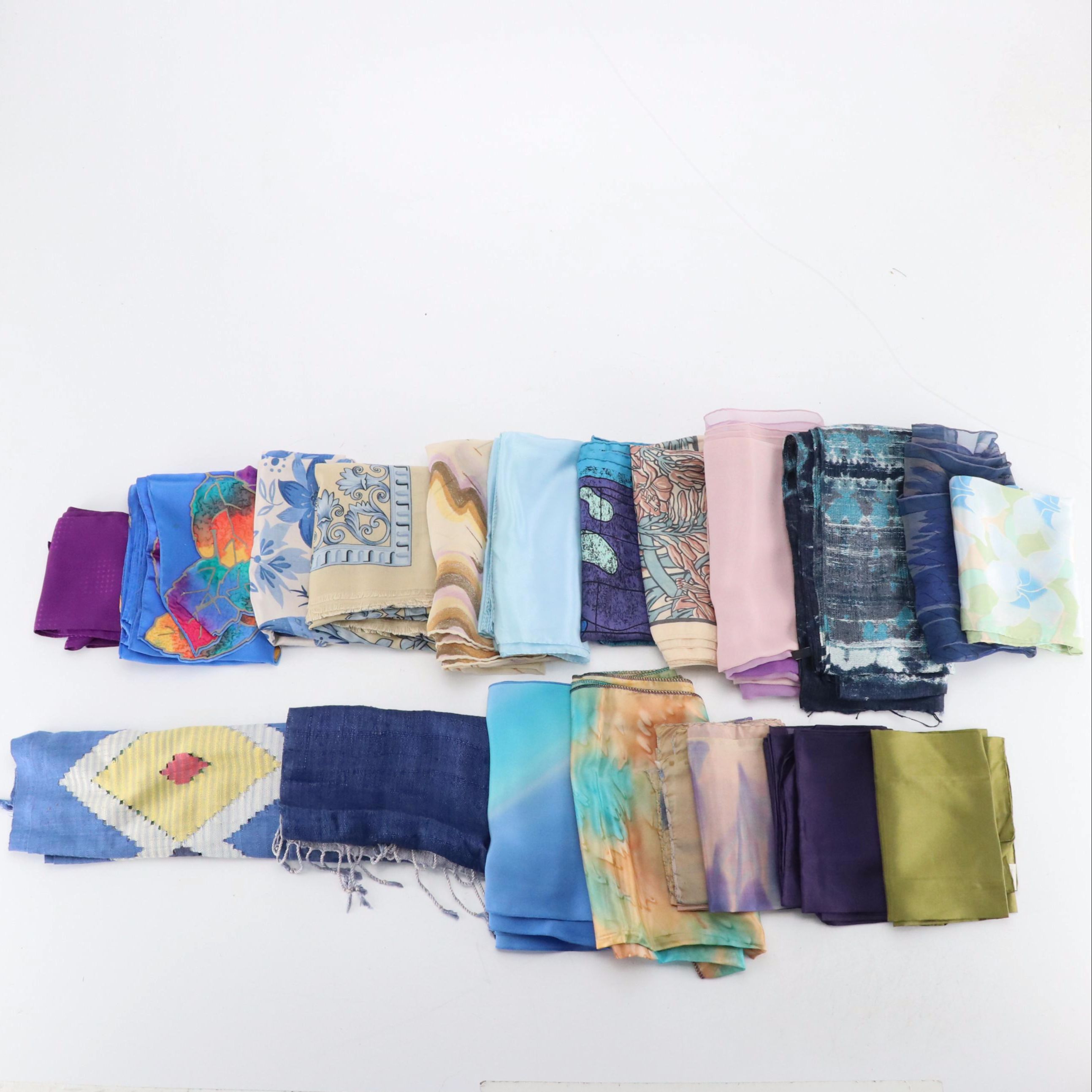 Chloe, Echo, Vera and Other Printed Scarves in Silk and Fabric