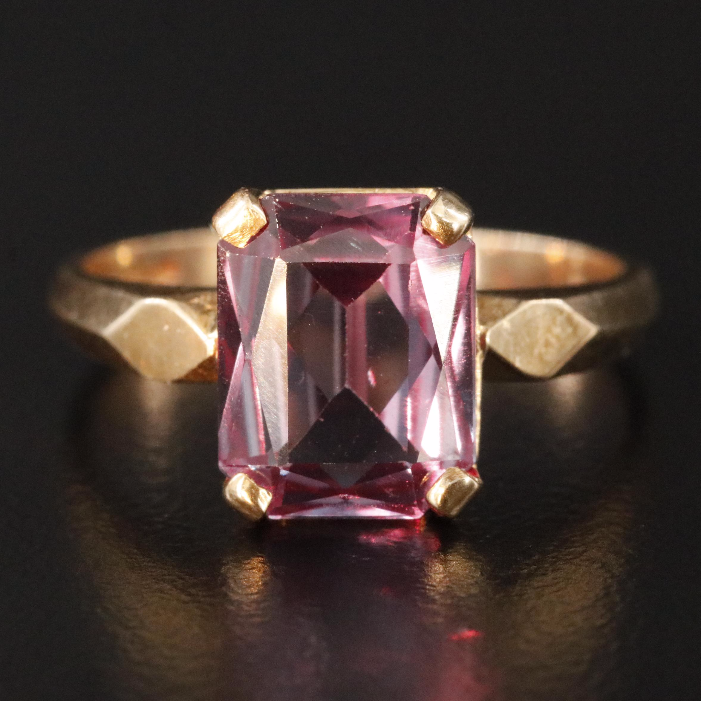 Baden & Foss Inc. 10K Color Change Sapphire Ring, 1950s