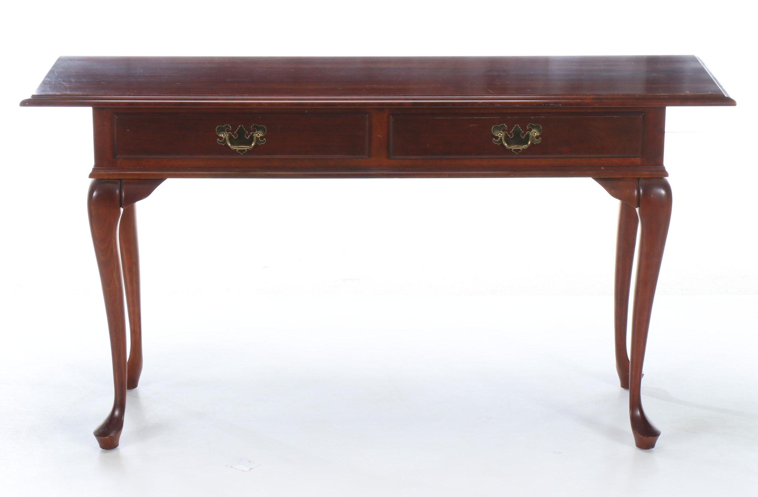 Queen Anne Style Console Table, Late 20th Century