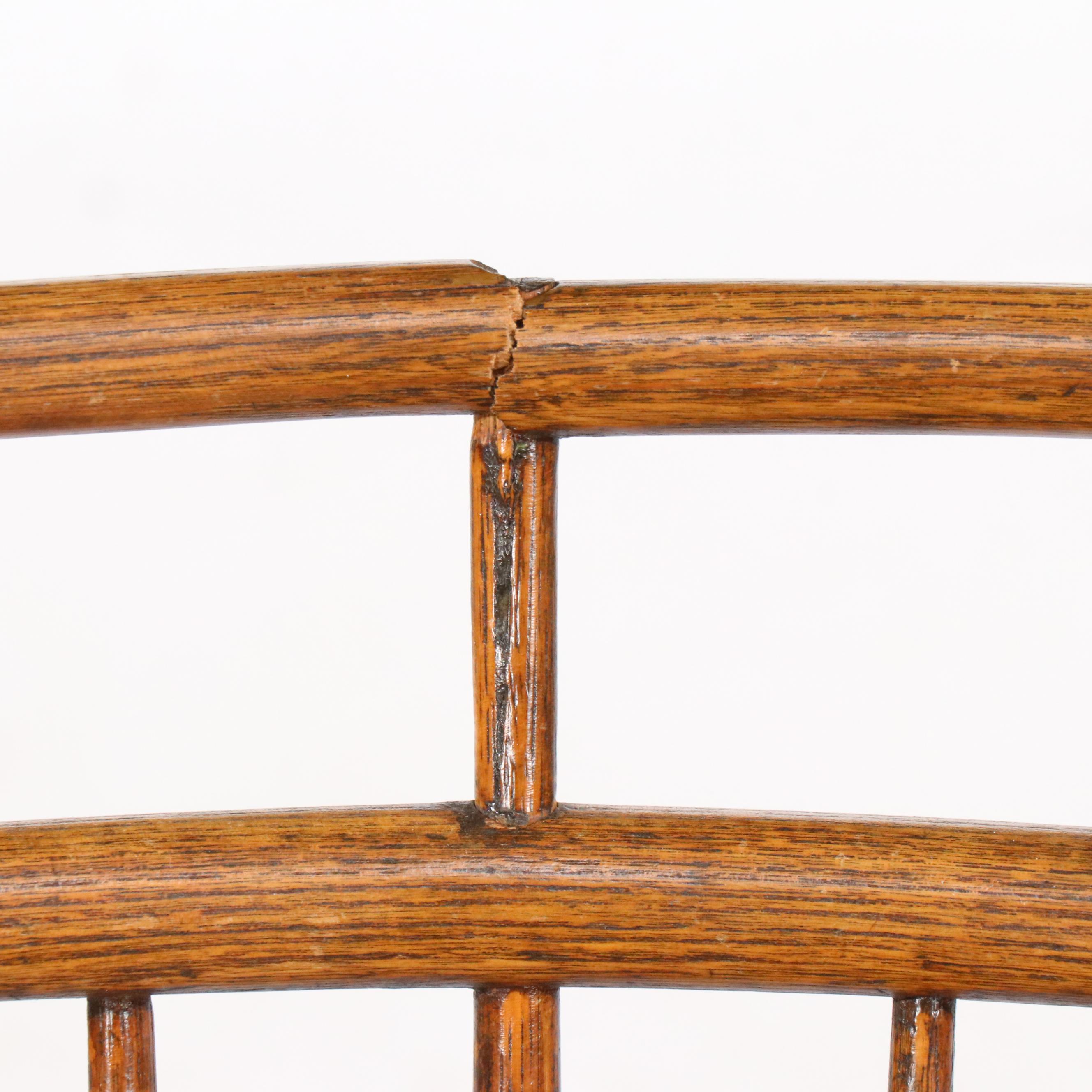 American Primitive Poplar and Hickory Rocking Chair, Early 19th Century