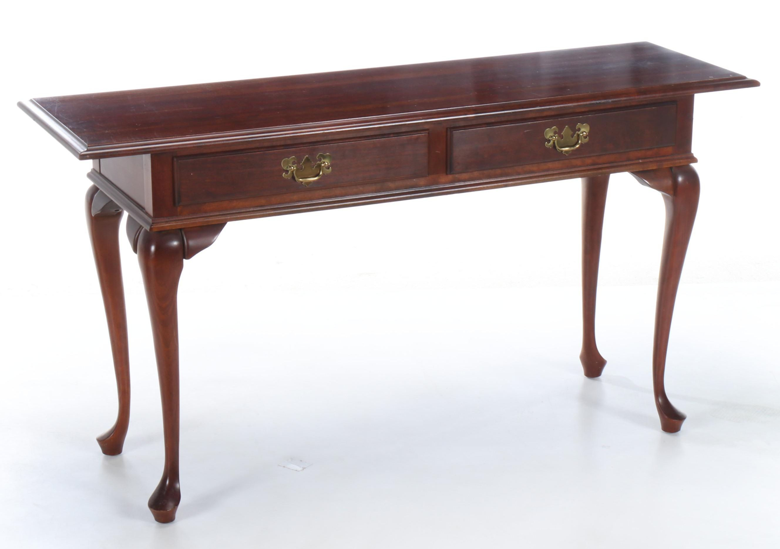 Queen Anne Style Console Table, Late 20th Century