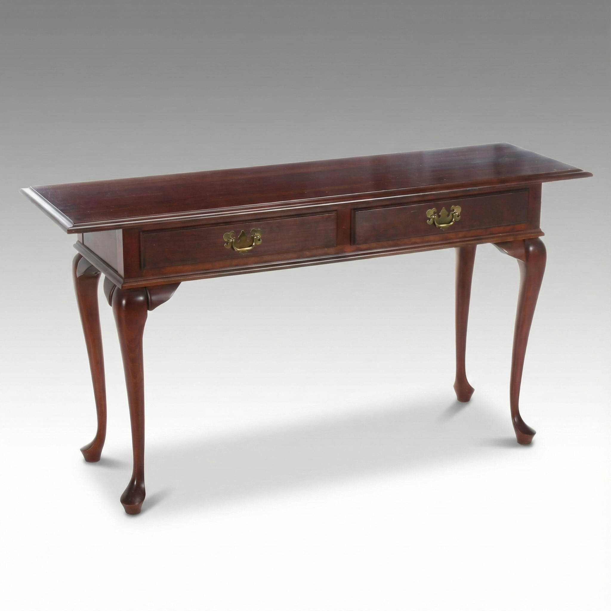 Queen Anne Style Console Table, Late 20th Century